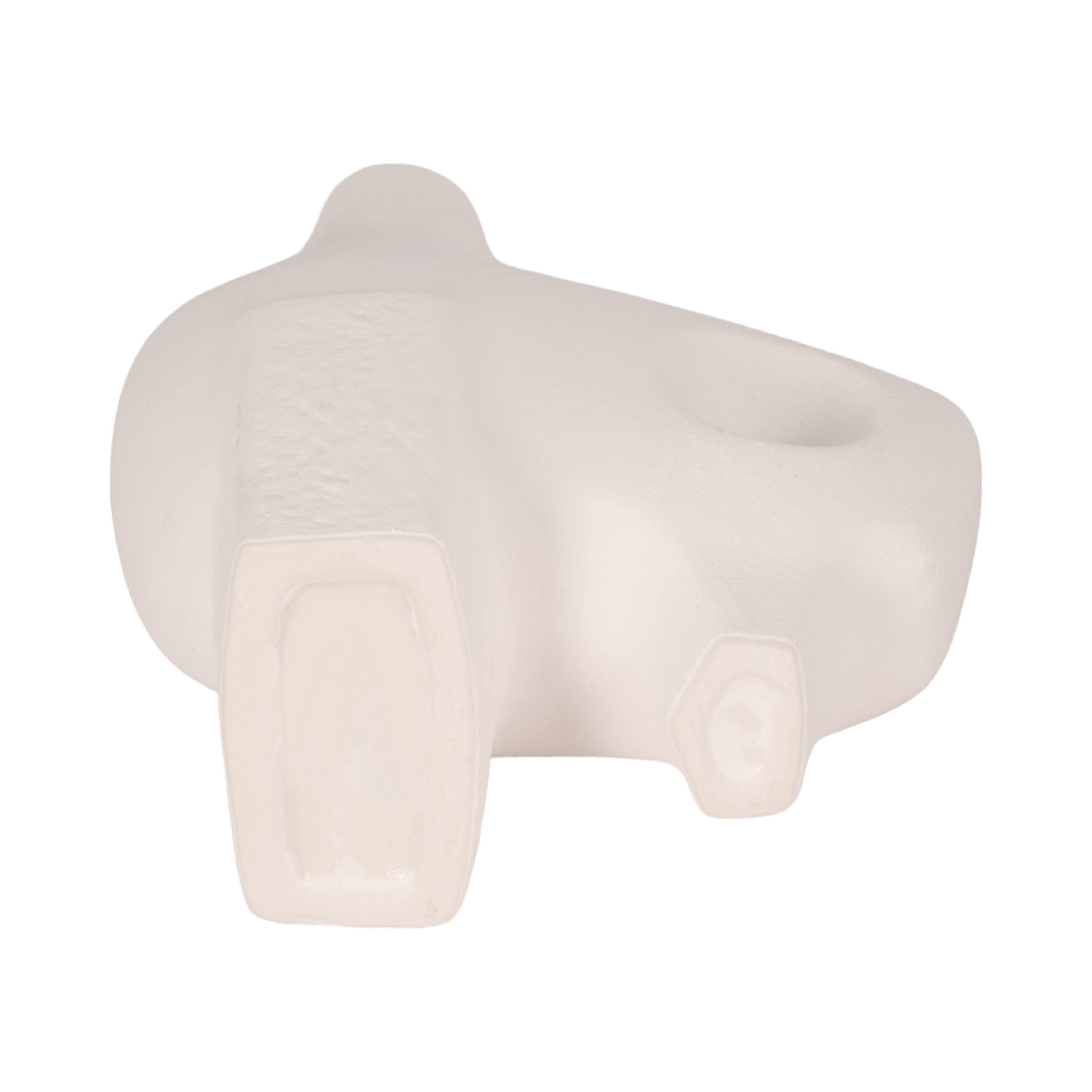 9" Funky Abstract Rough Textured Object, White - Decor Addict, LLC