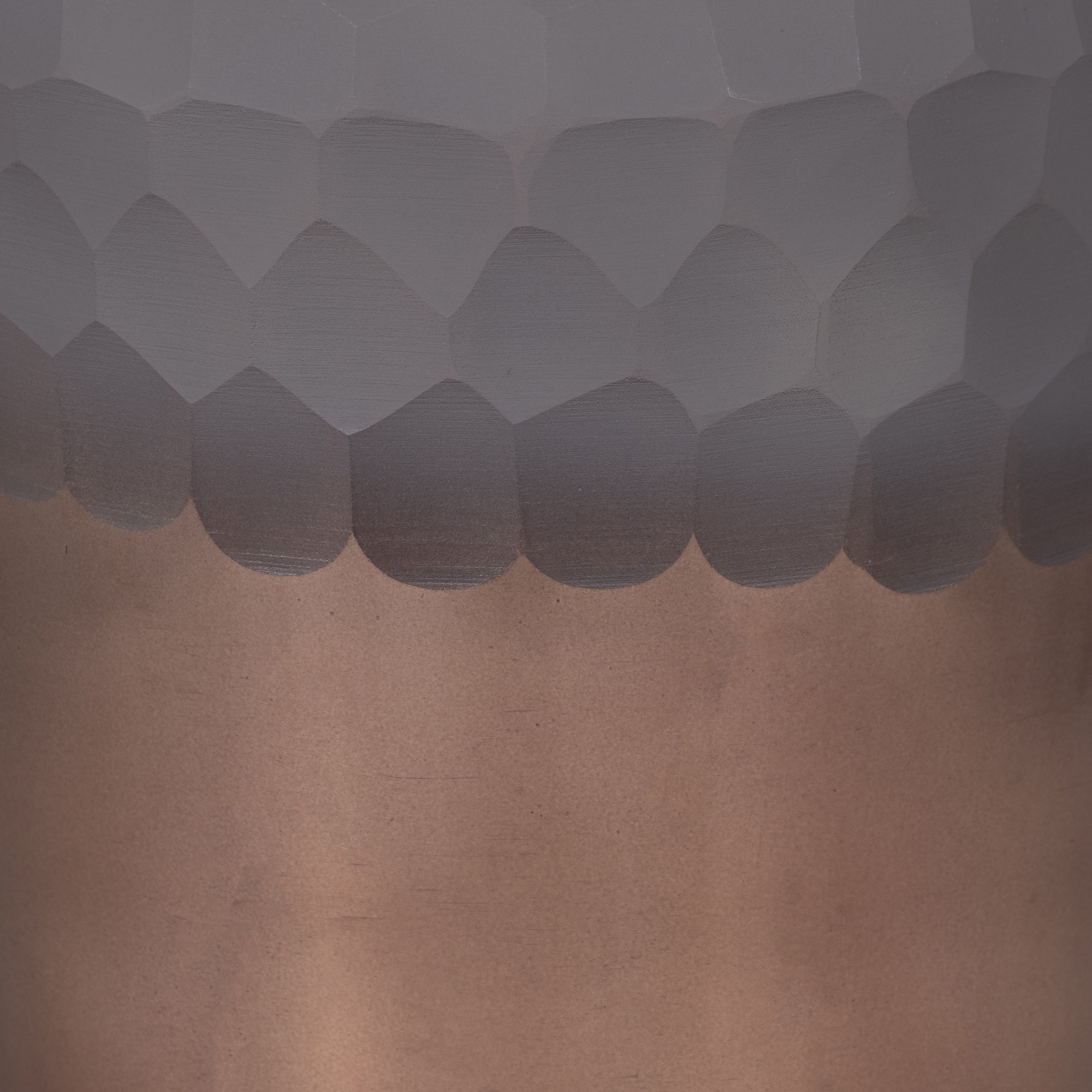 Glass, 14" 2-tone Hand-cut Vase, Metallic - Decor Addict, LLC