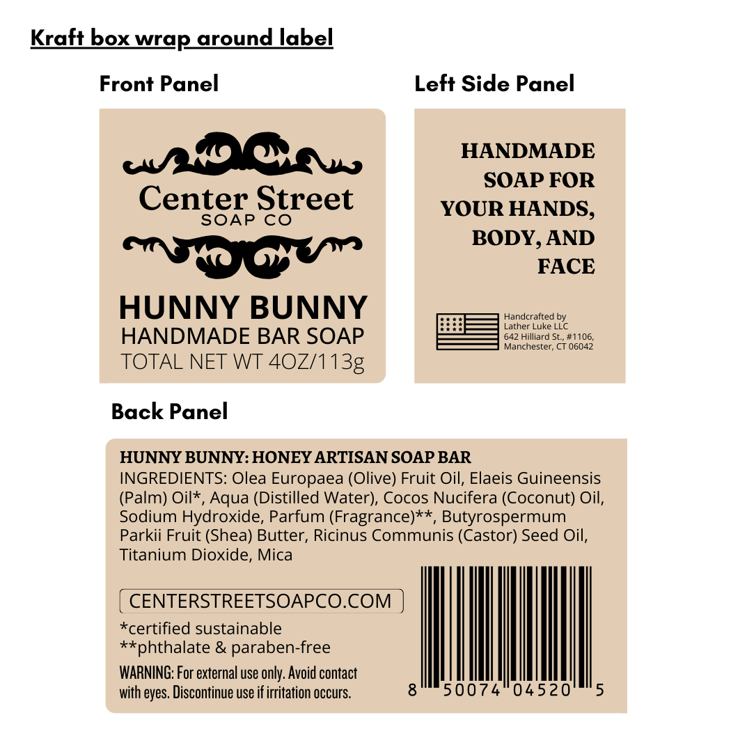 Hunny Bunny Easter Handmade Soap Bar - 4oz - Decor Addict, LLC