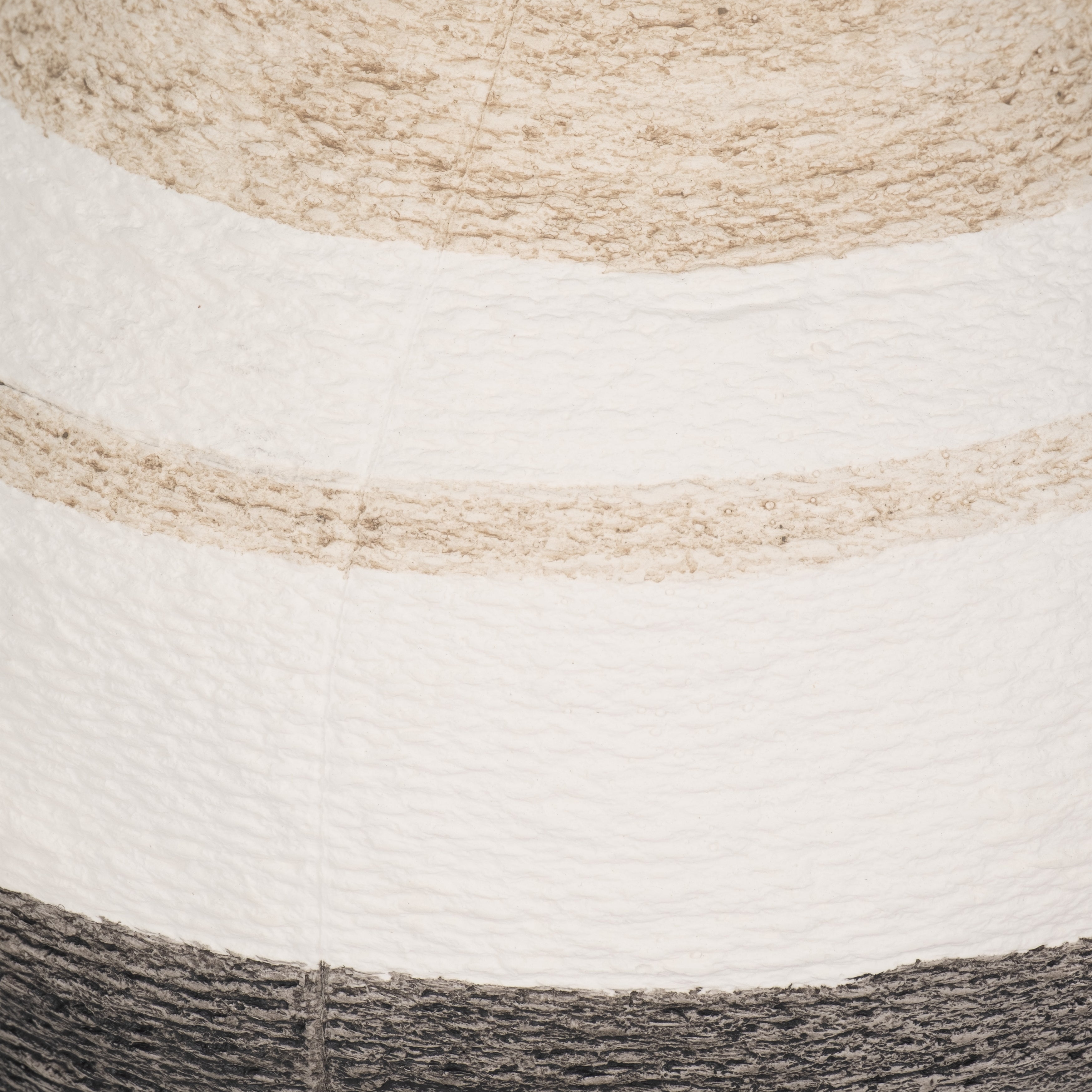 12" Striped Woven Textured Vase, Multi - Decor Addict, LLC