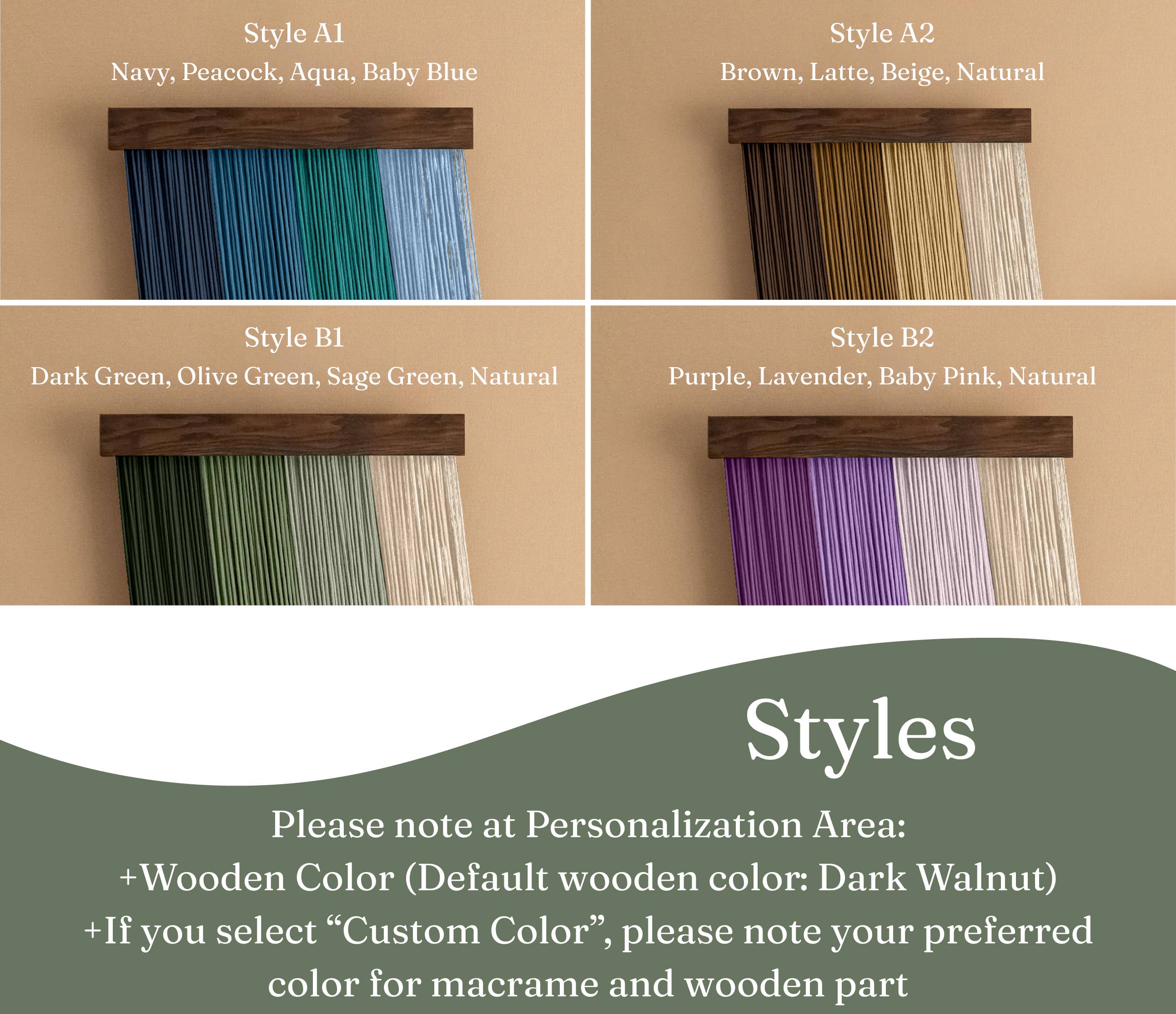 Yarn Wall Hanging Decor For Room W59: Size L / Style B1 - Decor Addict, LLC