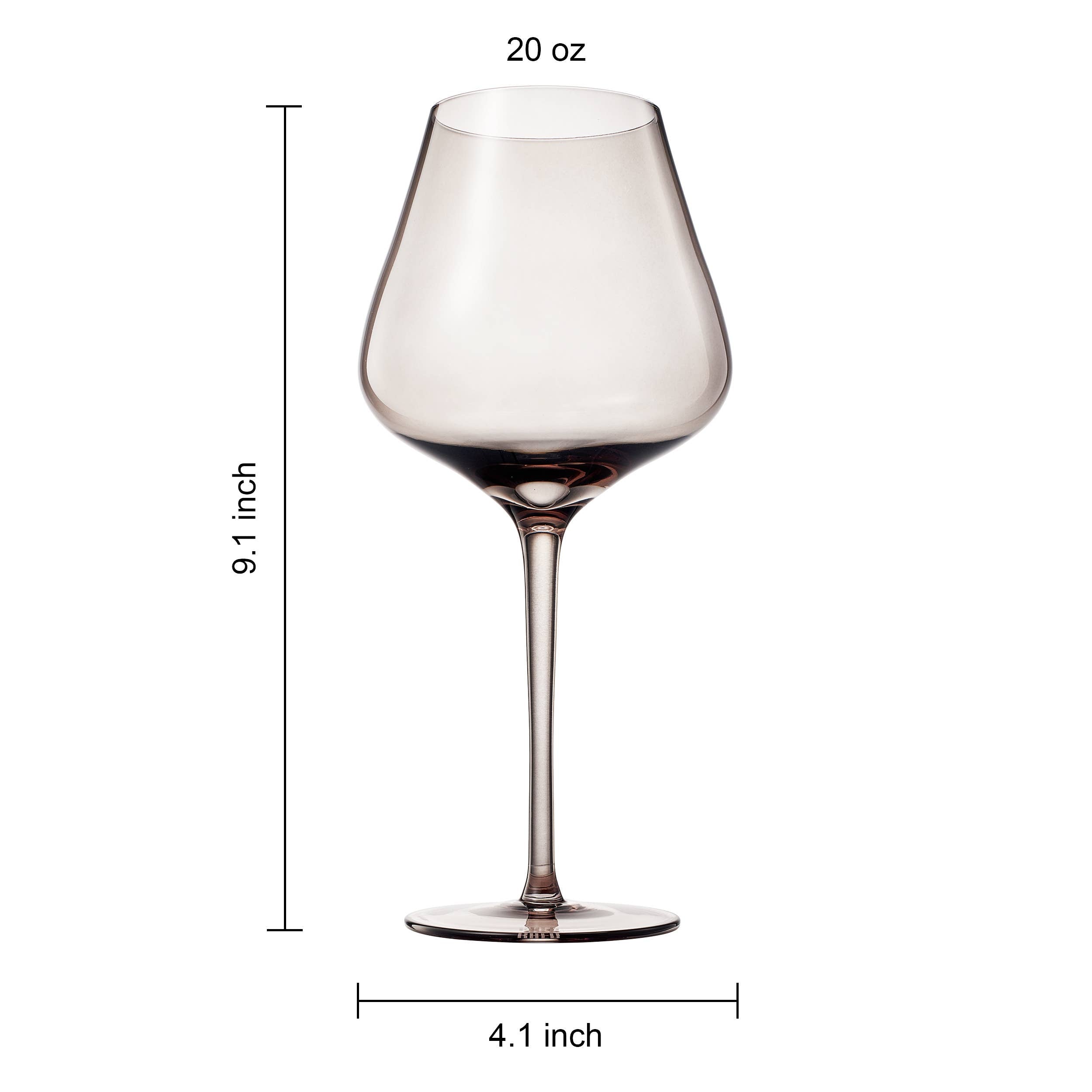 Colors of Dubai, City Wine Glassware | Set of 5, 20 OZ - Decor Addict, LLC