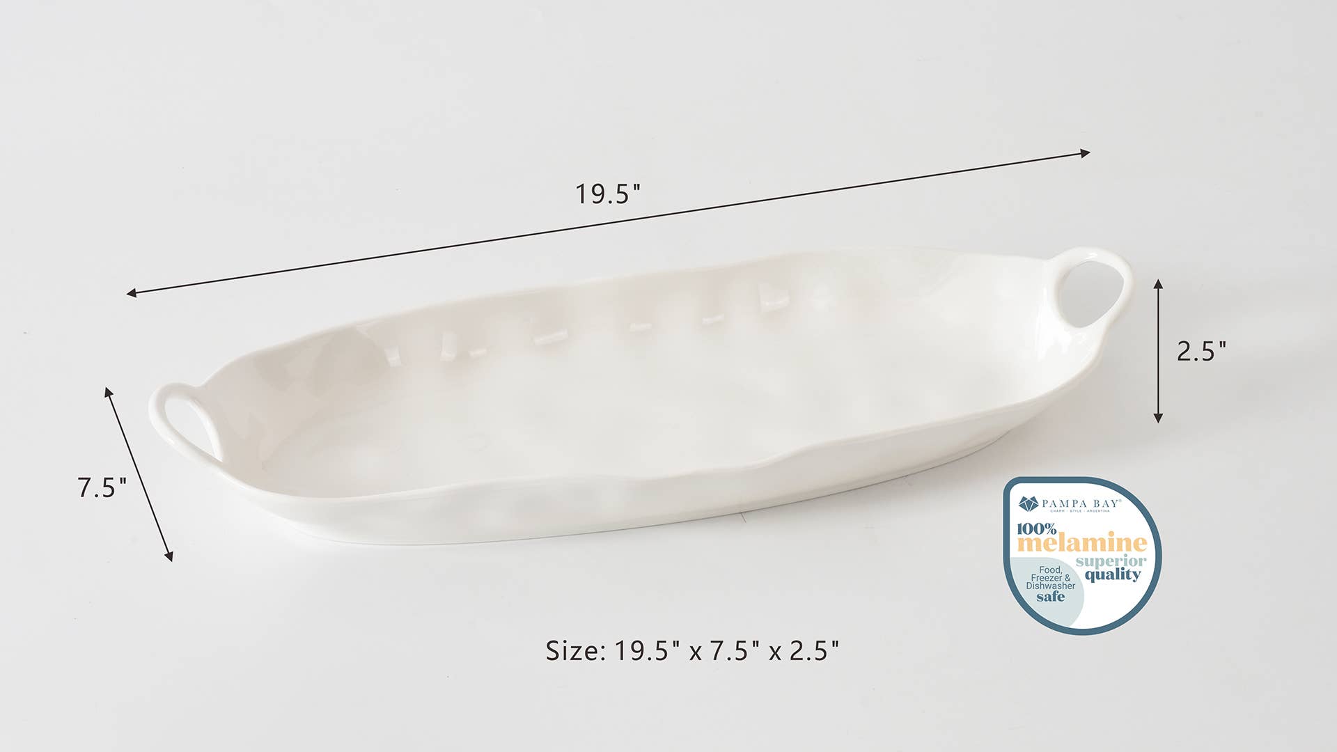 Deep Long Server in Shatterproof Melamine - Decor Addict, LLC