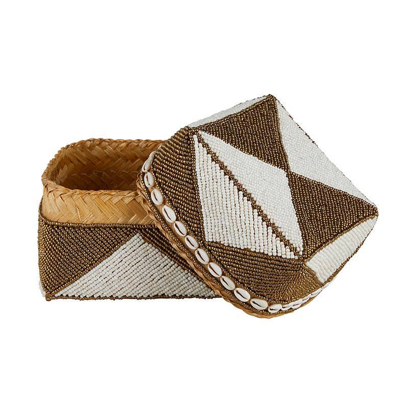 Two-Tone Beaded Baskets - Set of 3 - Decor Addict, LLC