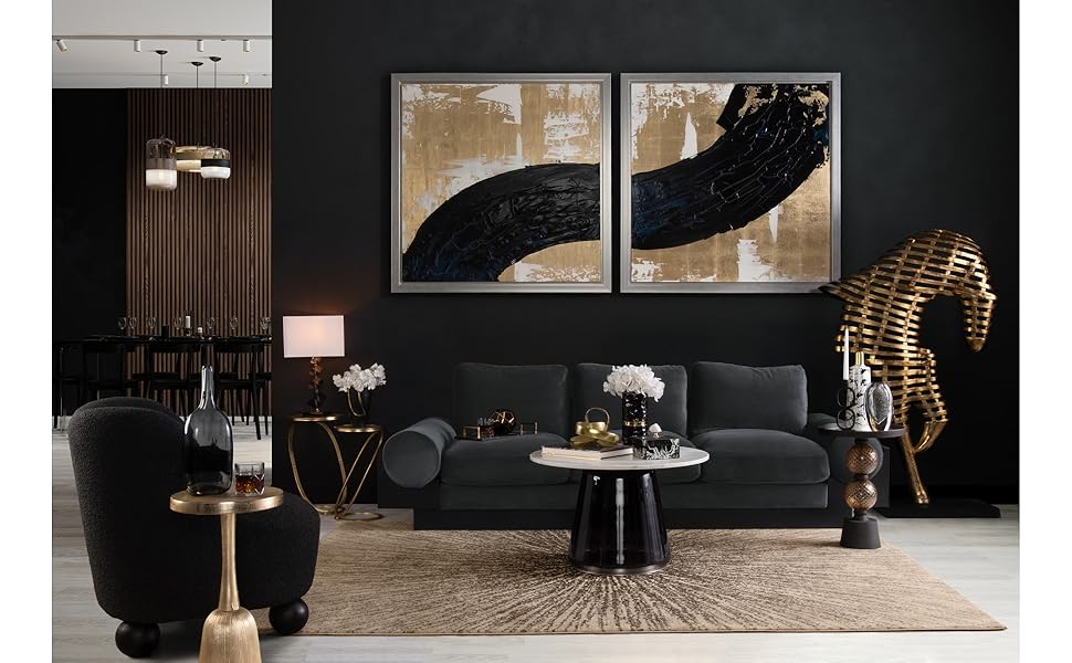 Glass 15"H Long Neck 2-Tone Vase, Smoke/Black - Decor Addict, LLC