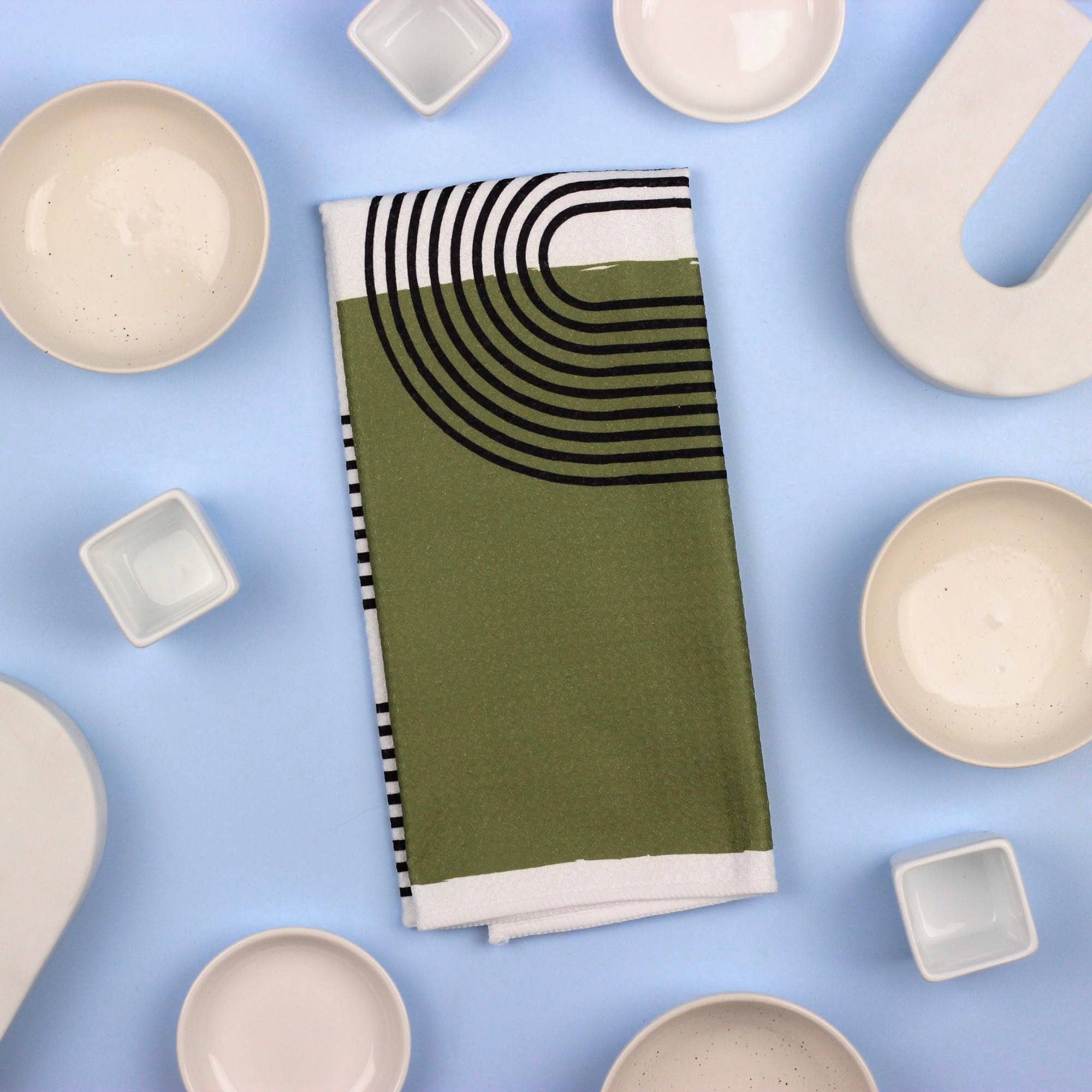 Double Rainbow Colorblock Dish Towel- 16''x24'' - Decor Addict, LLC