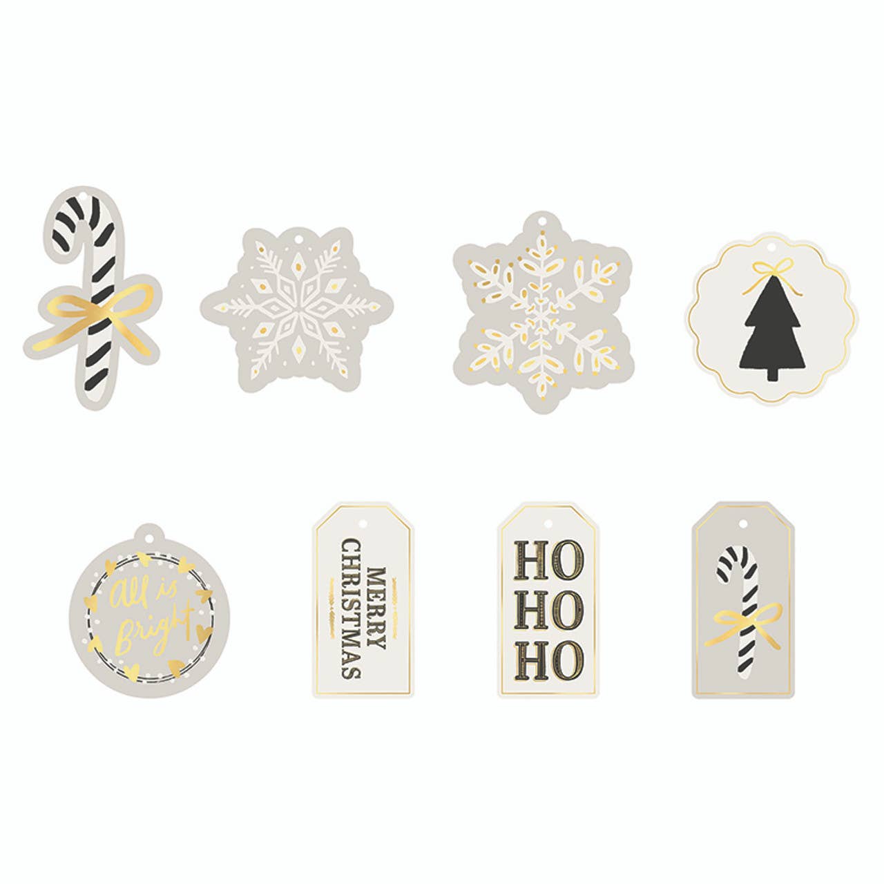 Gift Tag Book - Winter White: Cardstock/Metal Ring / 4.5" L x 2.5" W - Decor Addict, LLC