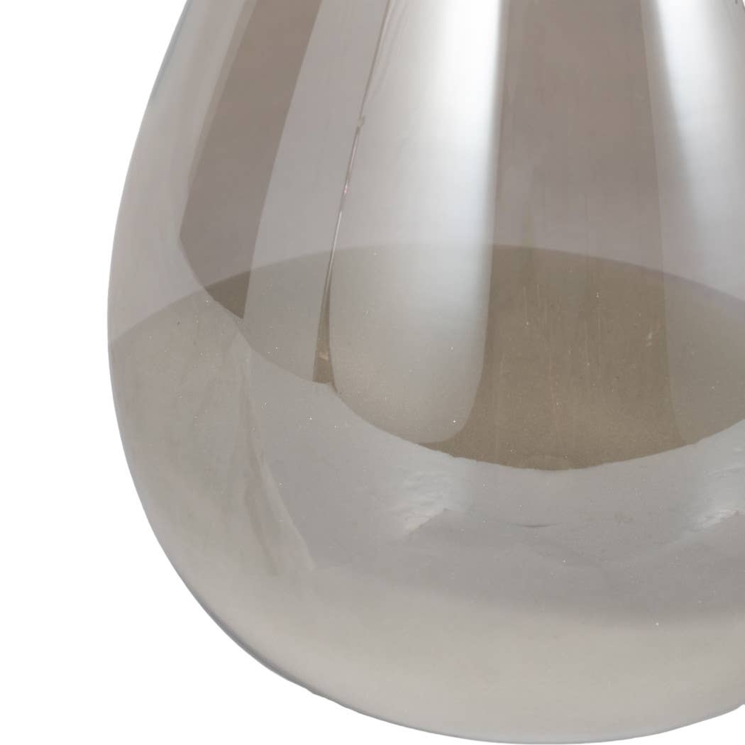 Glass Small Teardrop Silhouette Hourglass - Grey, 20 in. - Decor Addict, LLC