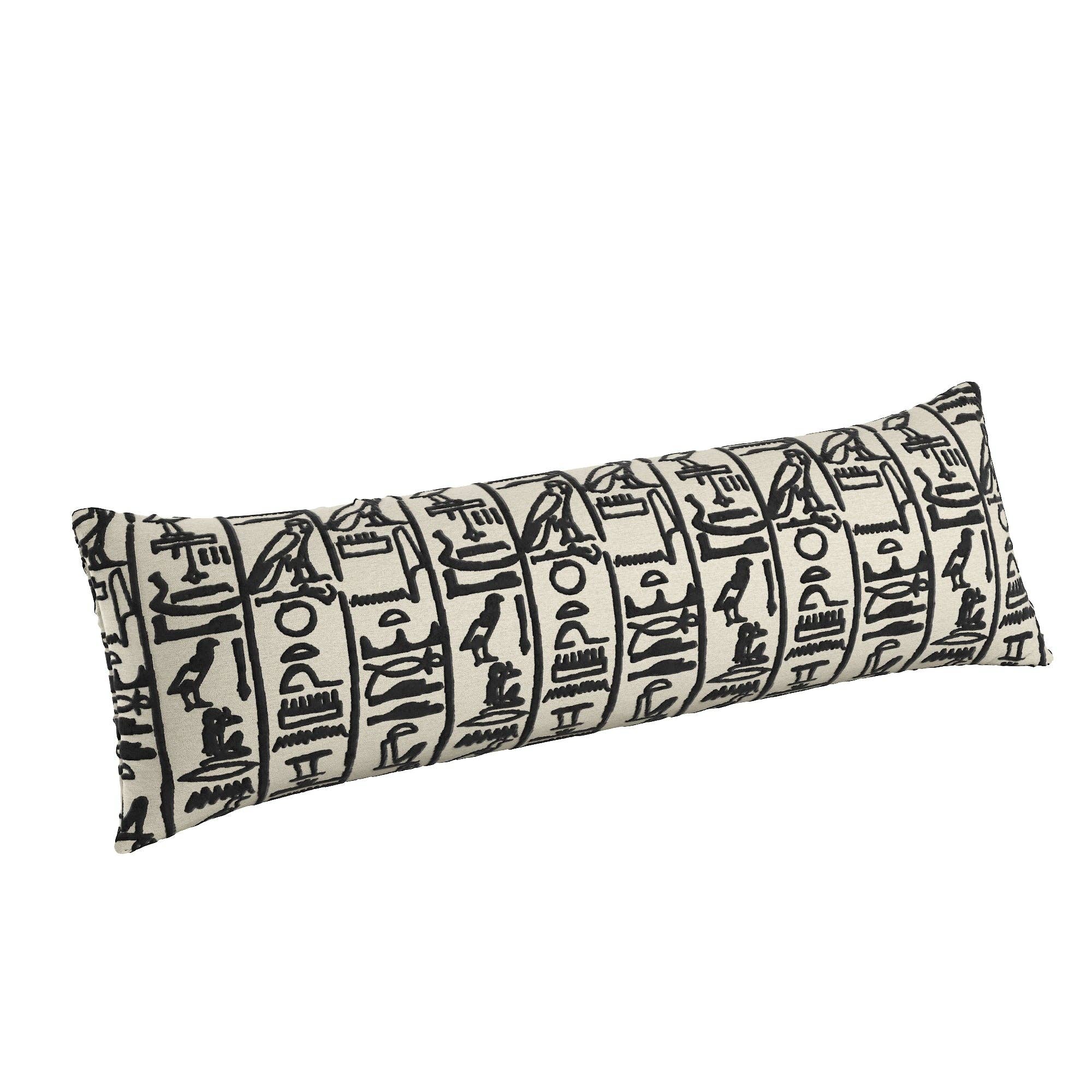 Ramesses Lumbar Pillow: Tan / 12" x 24" - Decor Addict, LLC