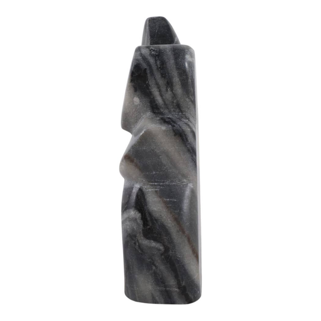 Sculpture - Gray Marble Decorative Carved Angel, 6 in. - Decor Addict, LLC