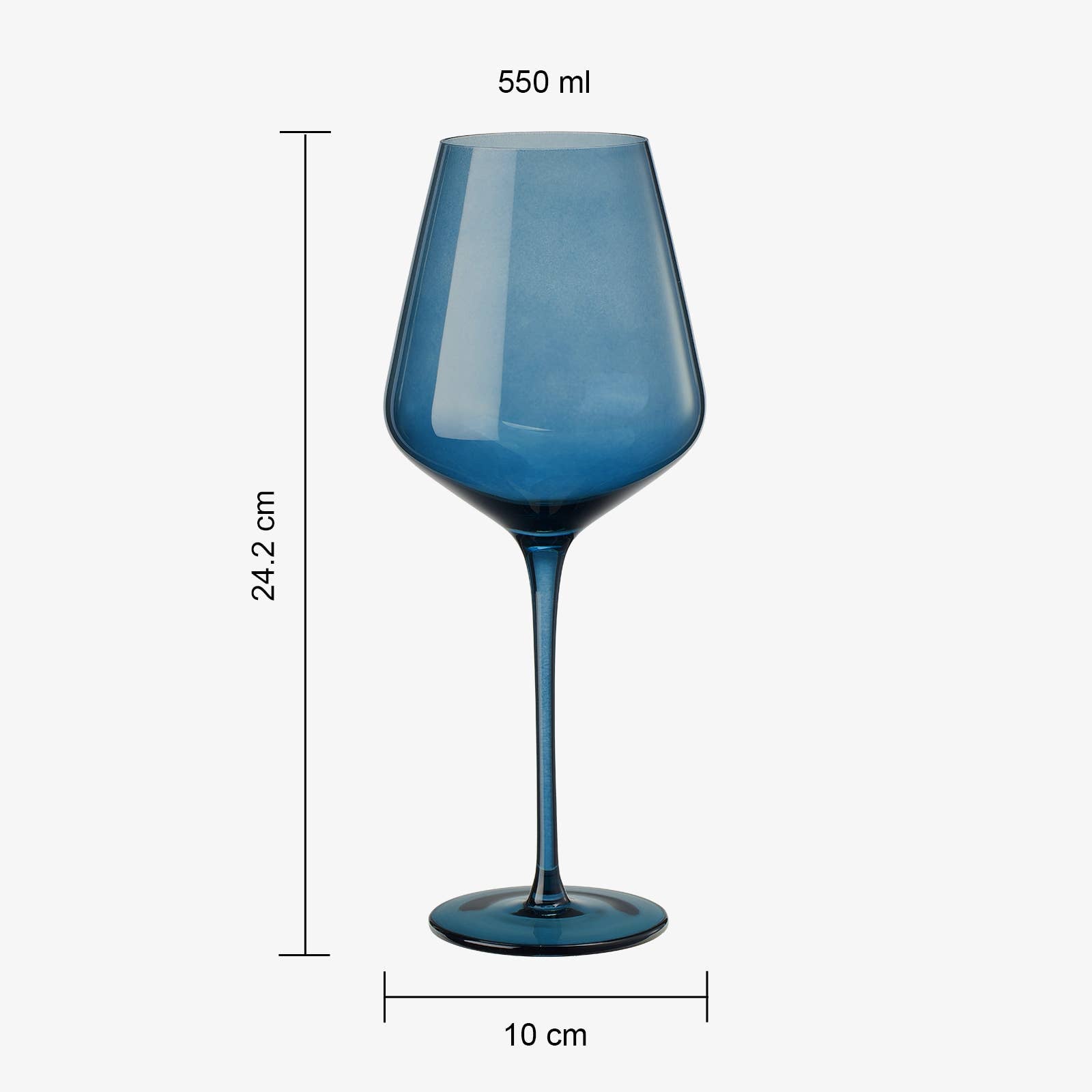 Colored Crystal Wine Glasses Set of 6, Large 18oz Glassware - Decor Addict, LLC