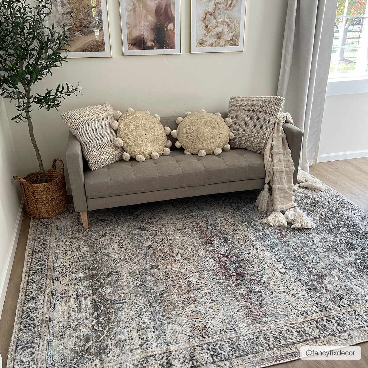 Olive Holi-2304 Washable Area Rug - Decor Addict, LLC