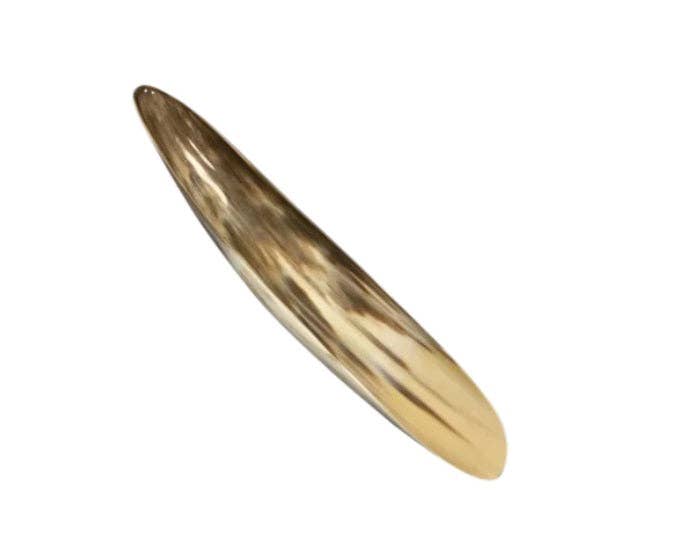 Elongated Ankole Cow Horn Oval Tray -Light: Small: 13” H x 2” W - Decor Addict, LLC