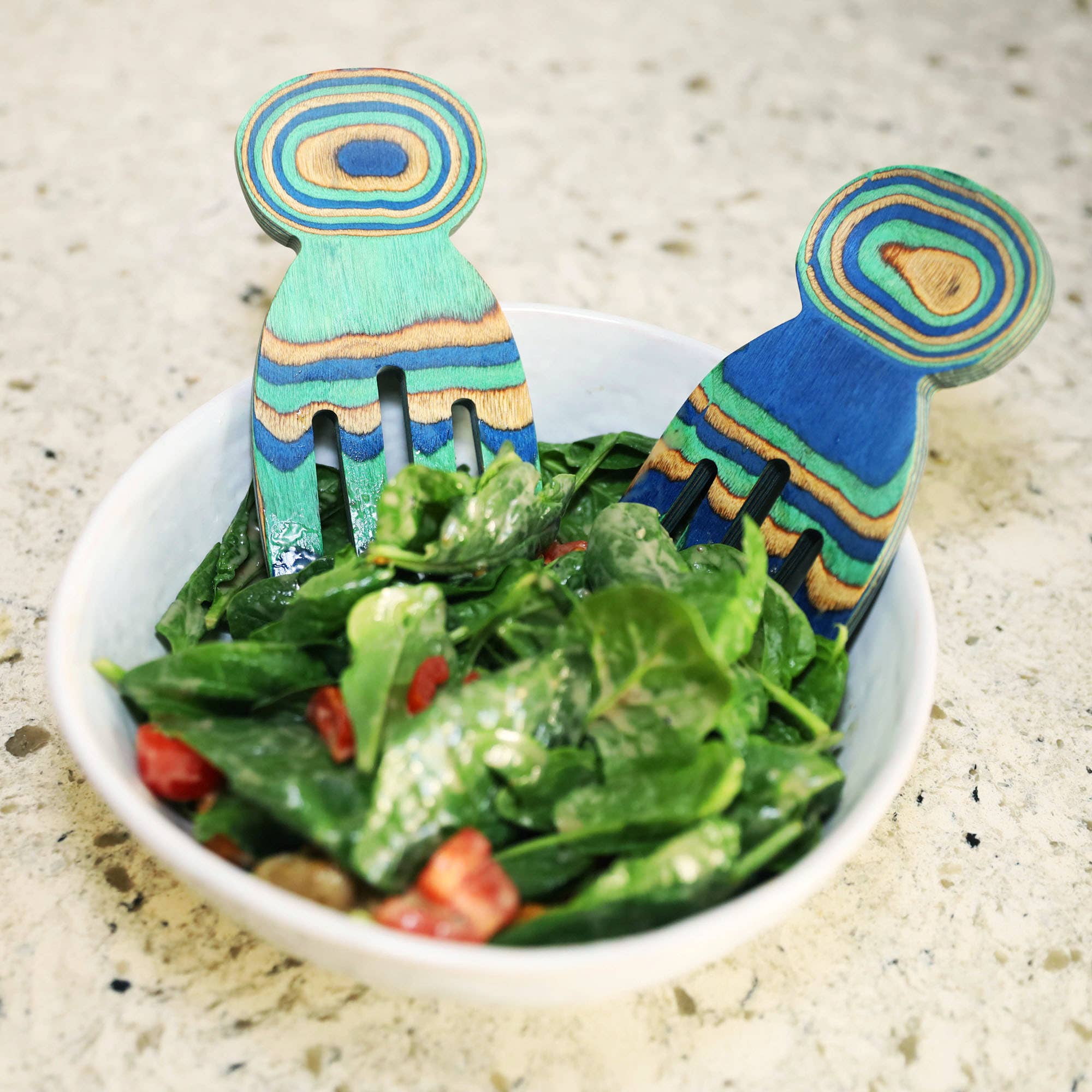 5" Peacock Salad Hands