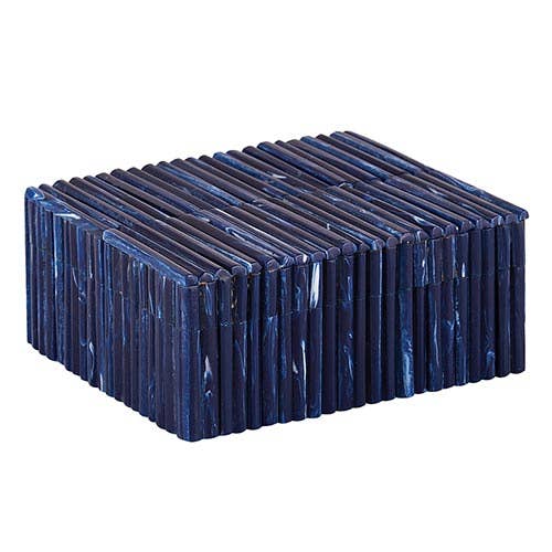 Blue Stripe Keepsake Box - Decor Addict, LLC
