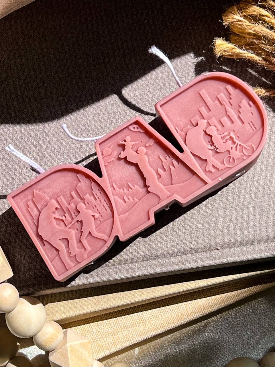 DAD Letter Candle 1.5x4.5in - Mothers : Breeze / Bamboo & Coconut - Decor Addict, LLC