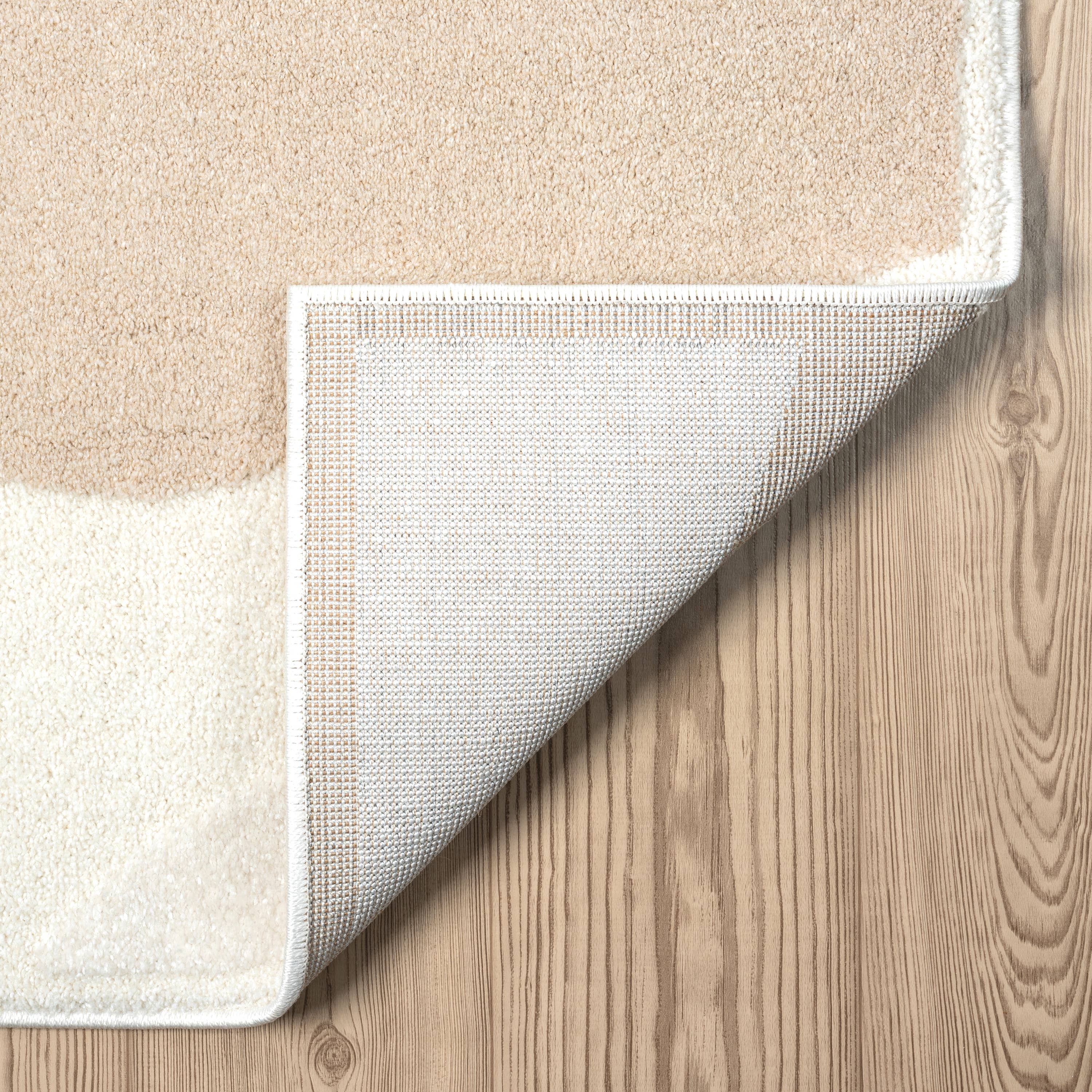 Abani Cozy Modern Cream Grey Area Rug: 2' x 3' - Decor Addict, LLC