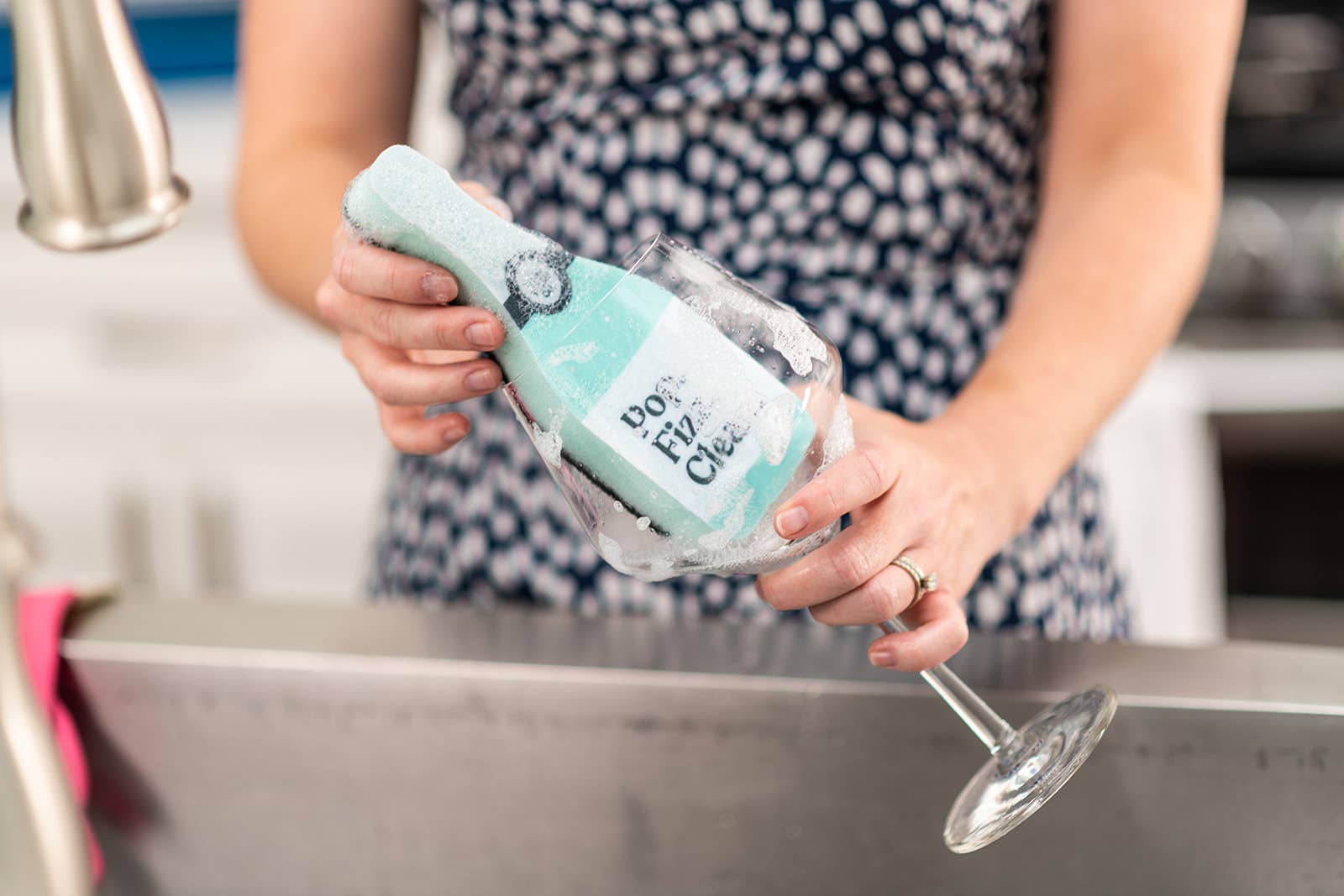 Scrubbly™ Kitchen Sponge Trio - Green/Peach/Pink - Decor Addict, LLC