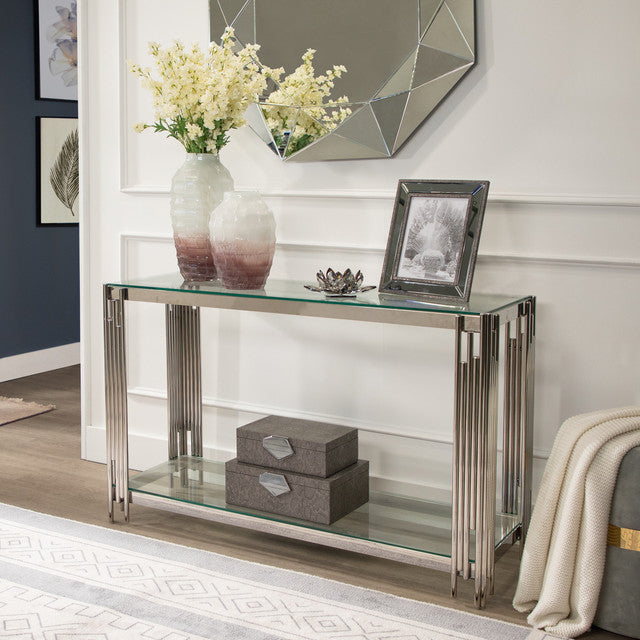 Glass, 16"H 2-Tone Vase, Blush - Decor Addict, LLC