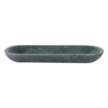 18X6" OVAL MARBLE BOWL, GREEN - Decor Addict, LLC