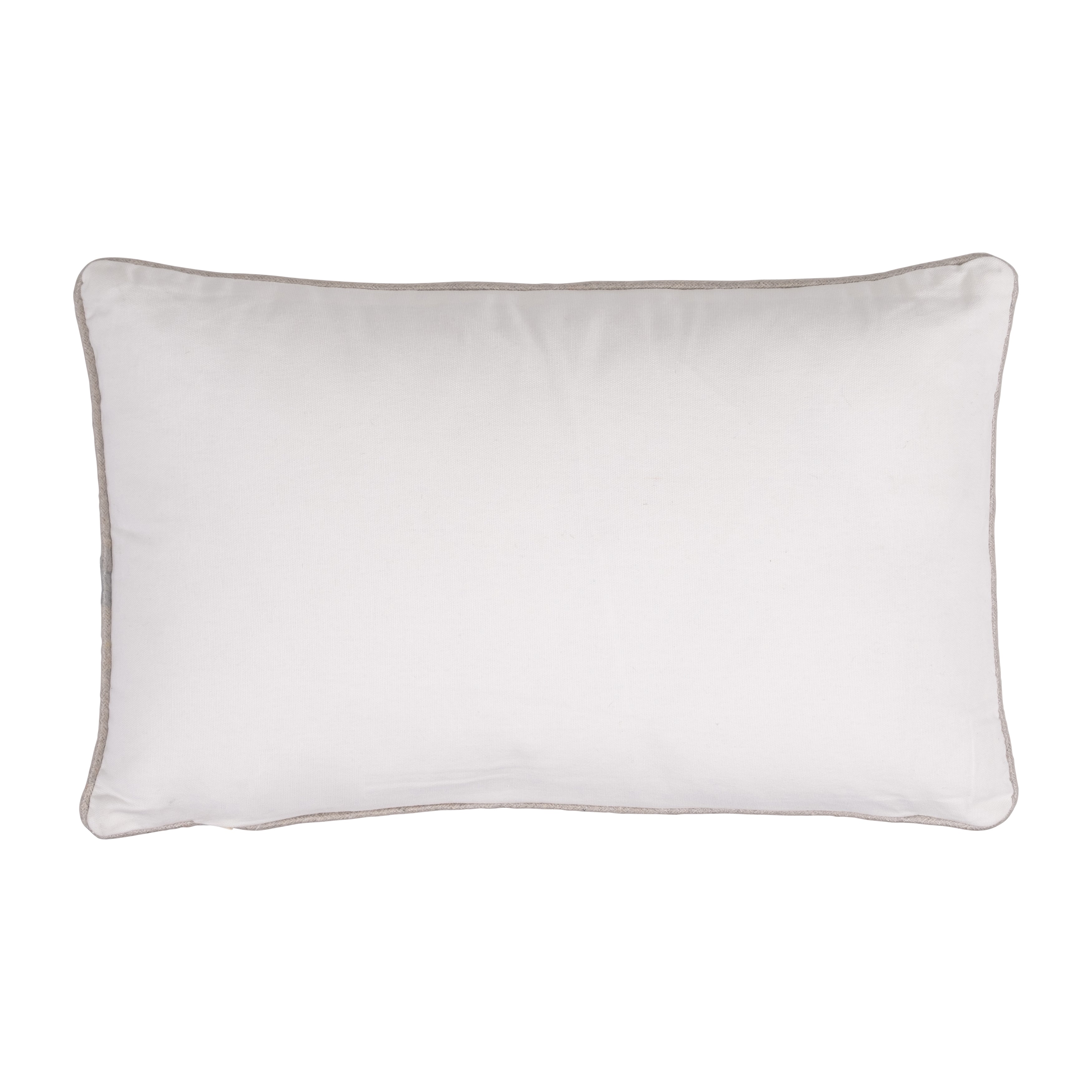 20x12" Linen, Chevron Decorative Pillow, Ivory/sil - Decor Addict, LLC