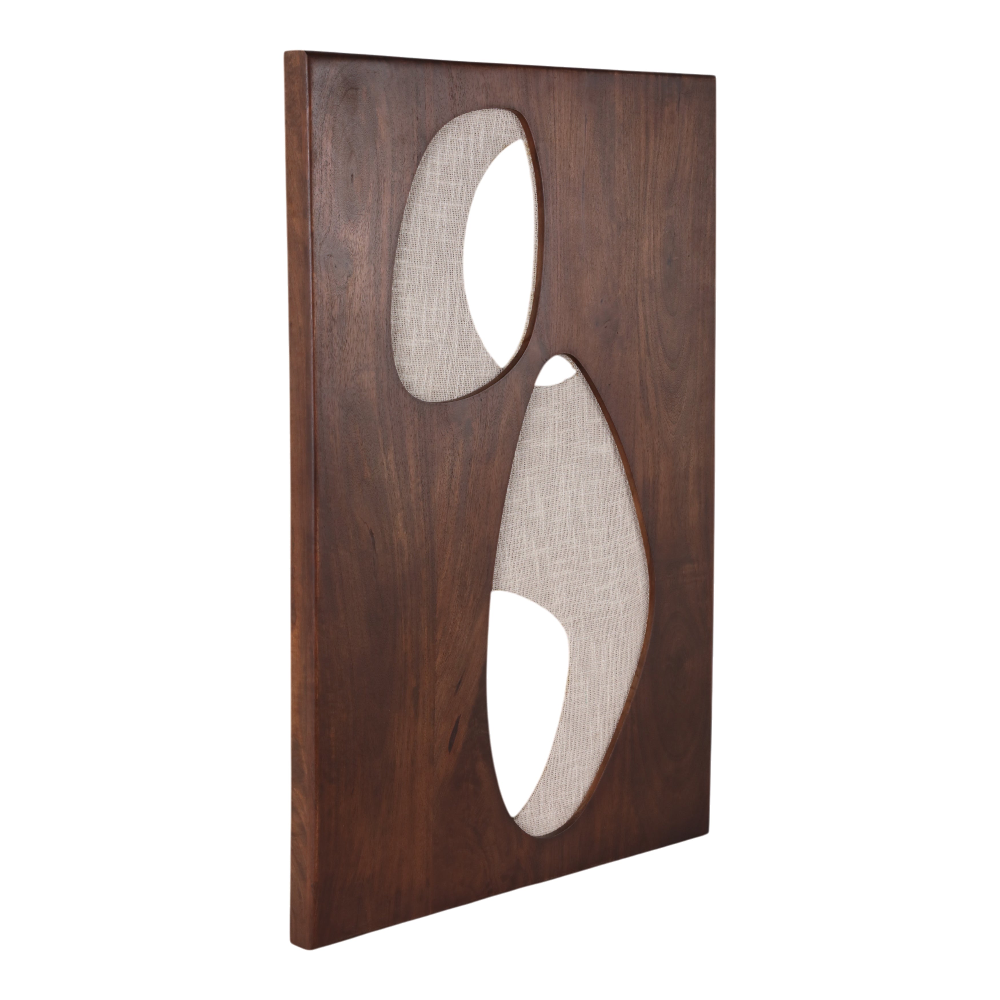 36x26" Wood&fabric Mix-media Modern Wall Art,brwn - Decor Addict, LLC