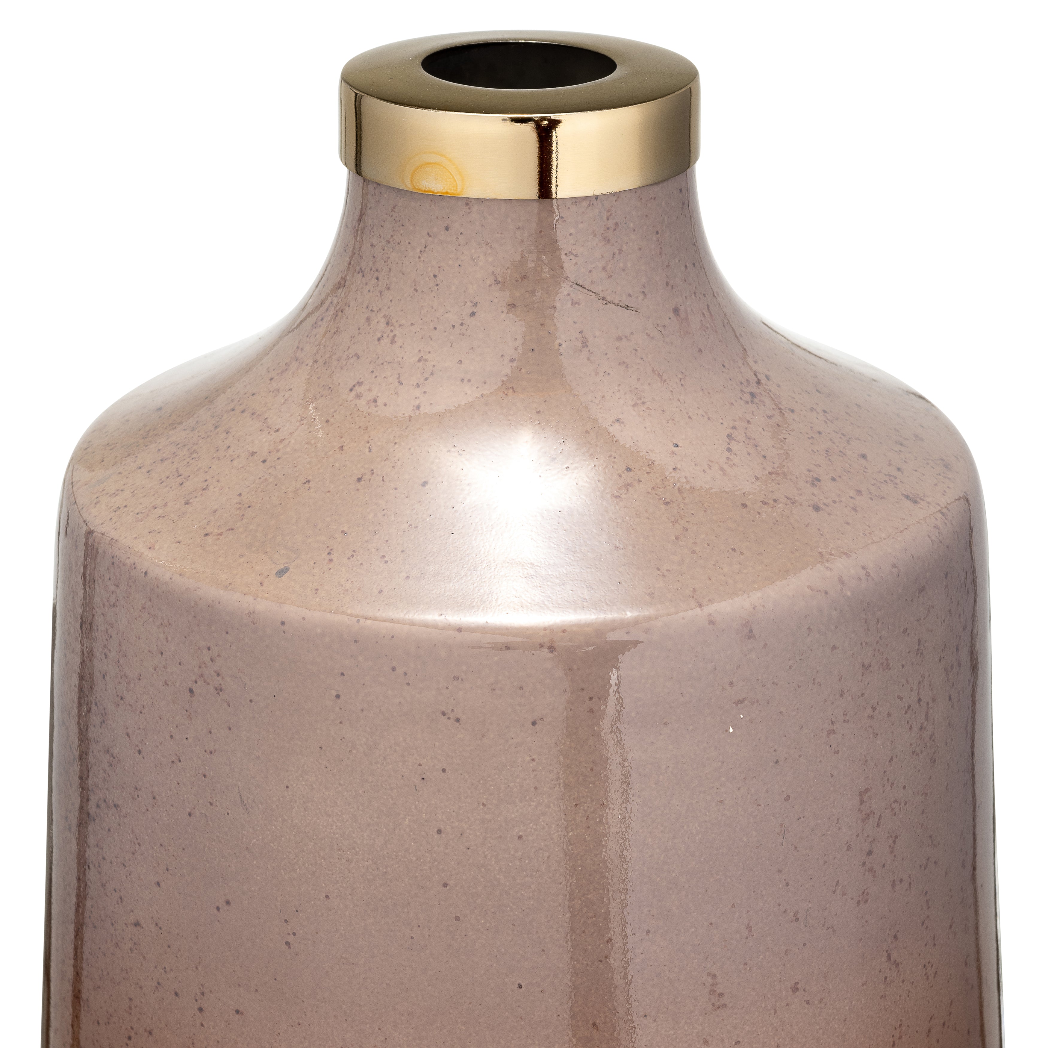 Glass, 21"h Vase W/ Ring, Champagne - Decor Addict, LLC