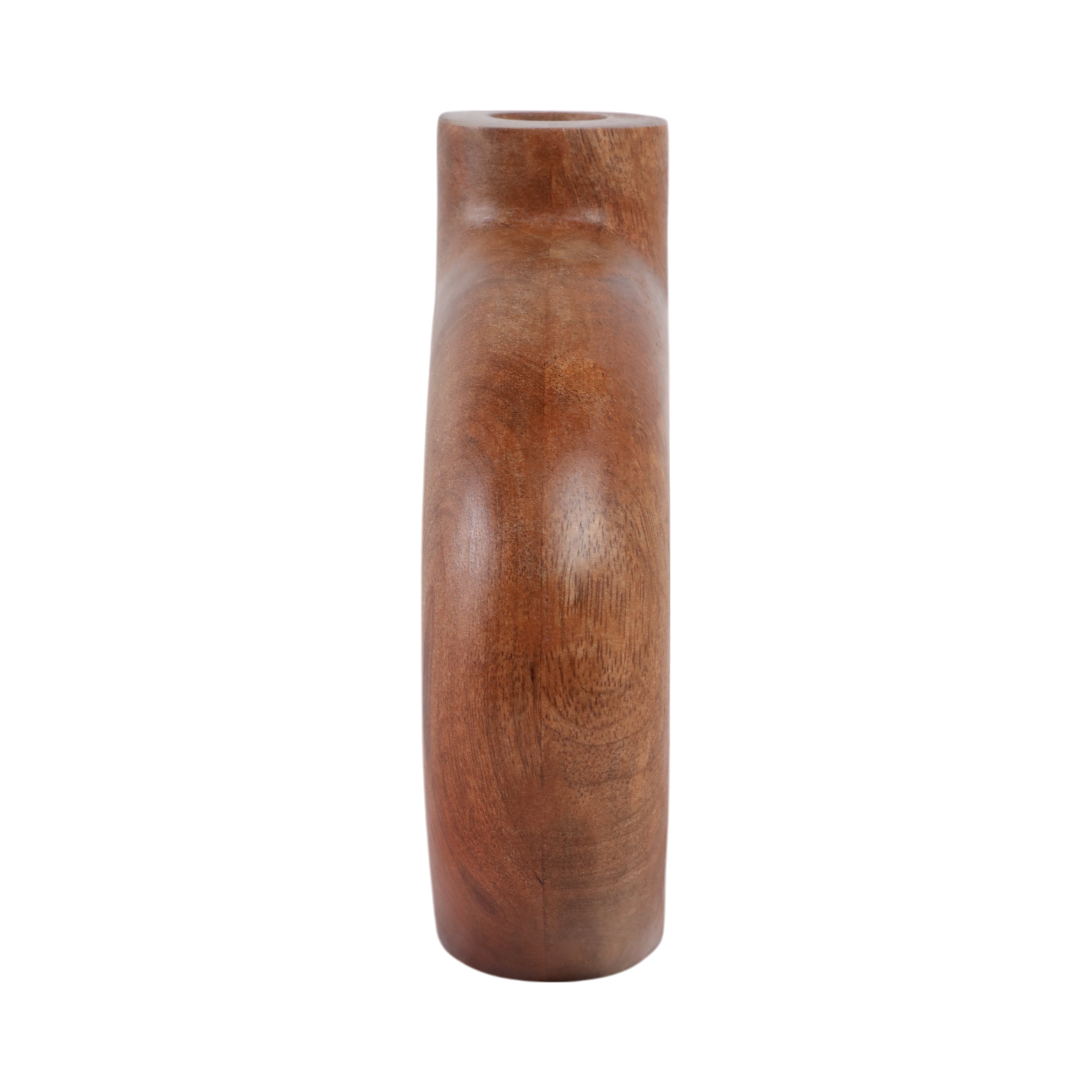 10x7" Cut-out Wood Vase, Natural - Decor Addict, LLC