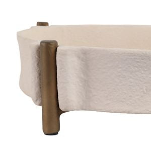 Terrace EcoMix Tray, Beige & Gold (Set of 2)