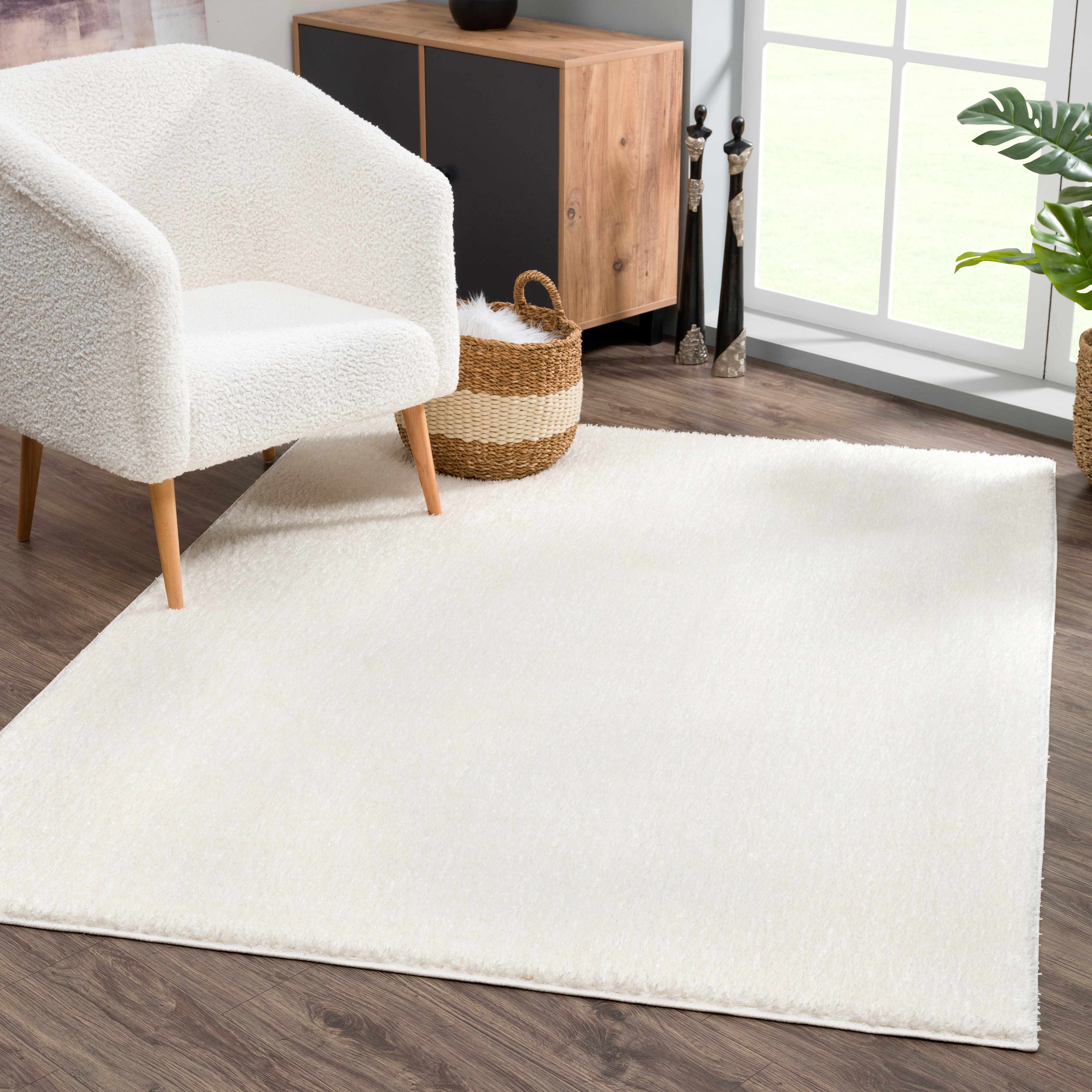Judy Solid White Washable Rug - Decor Addict, LLC