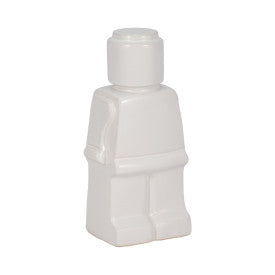 Block Man Figure, White