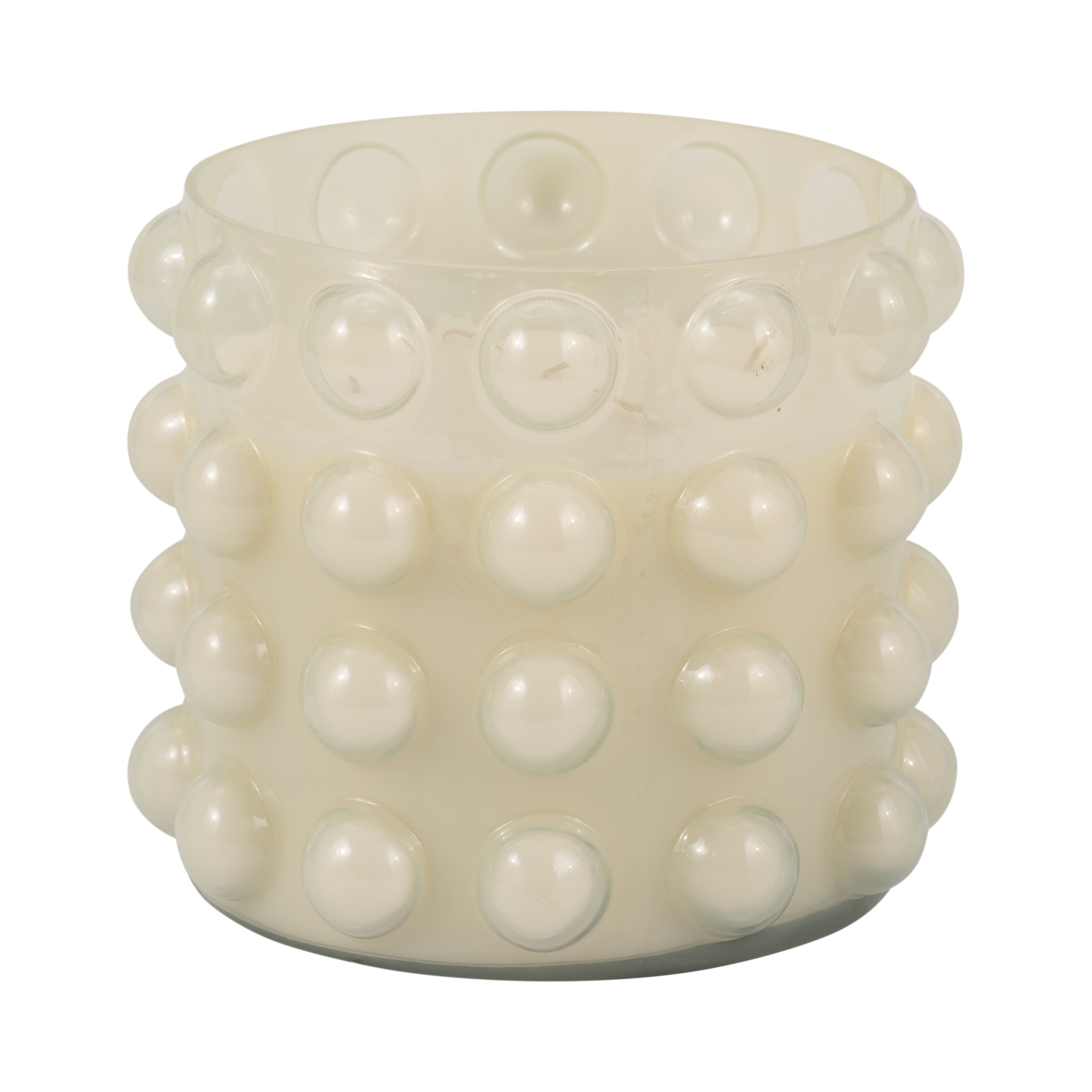 Glass, 9" 102 Oz Bubble Candle, Ivory - Decor Addict, LLC