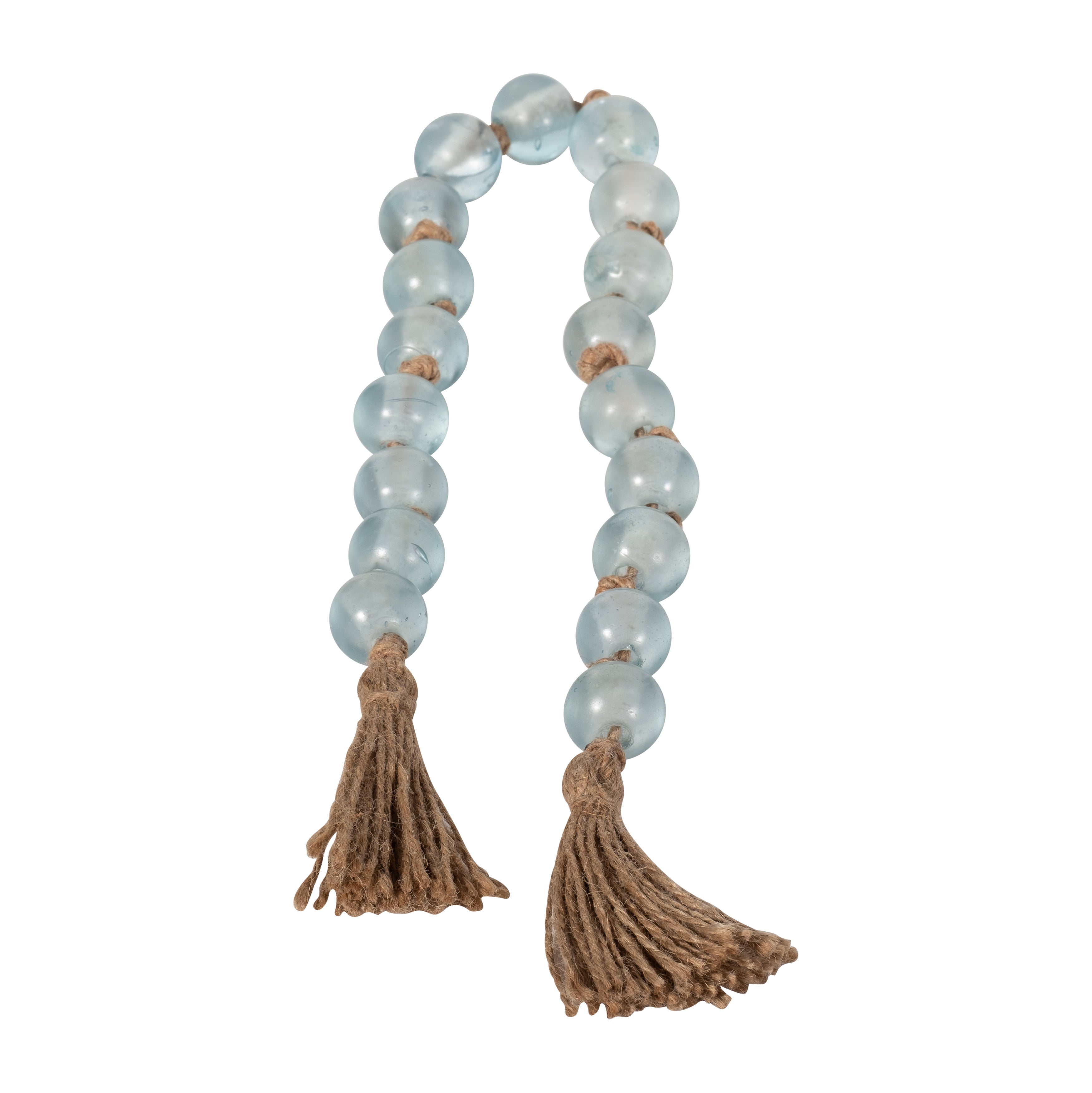 Glass, 34x1 Beaded Garland W/ Tassel, Blue - Decor Addict, LLC