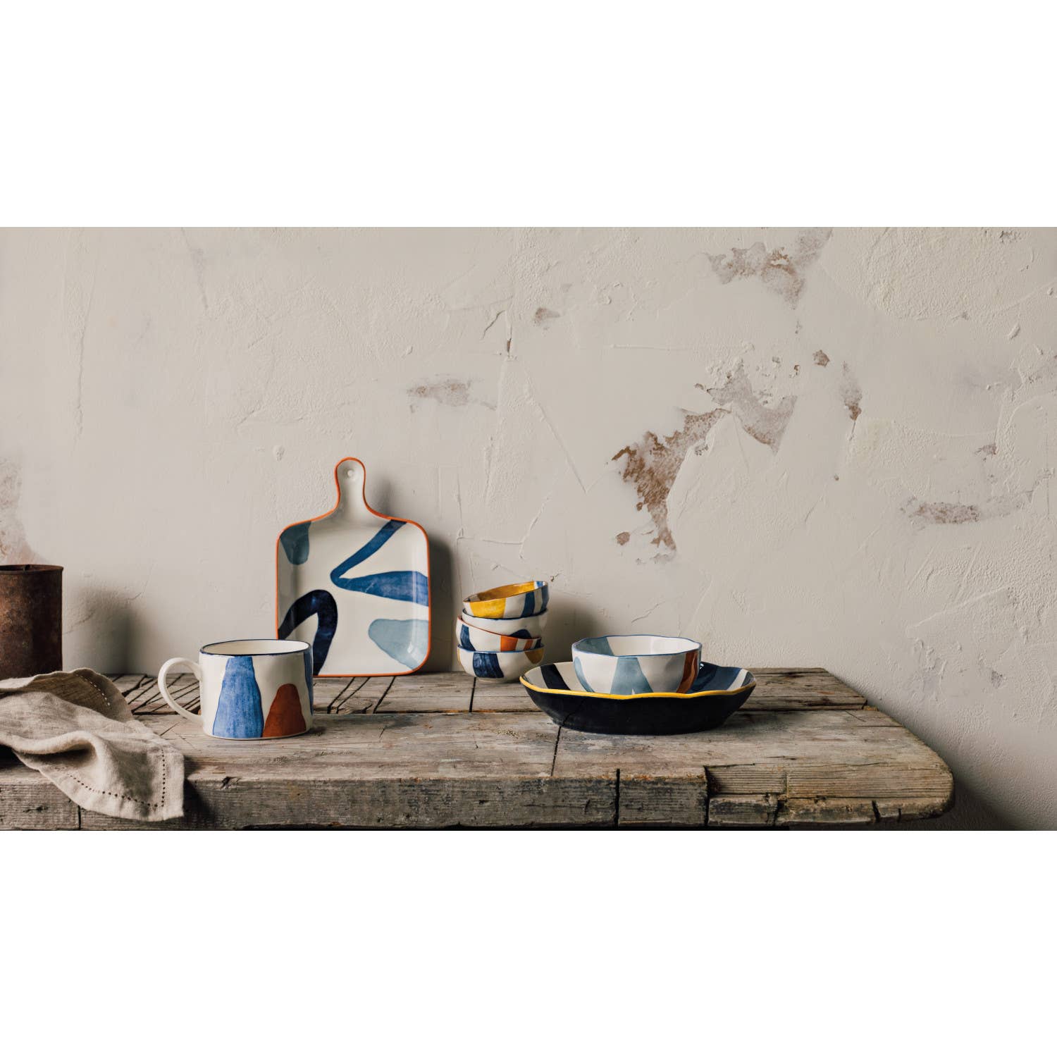 Canvas Stamped Tapas Plate - Decor Addict, LLC