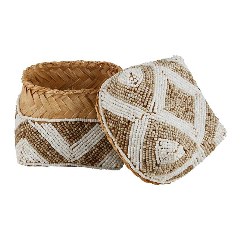 Patterned Beaded Baskets - Set of 3 - Decor Addict, LLC