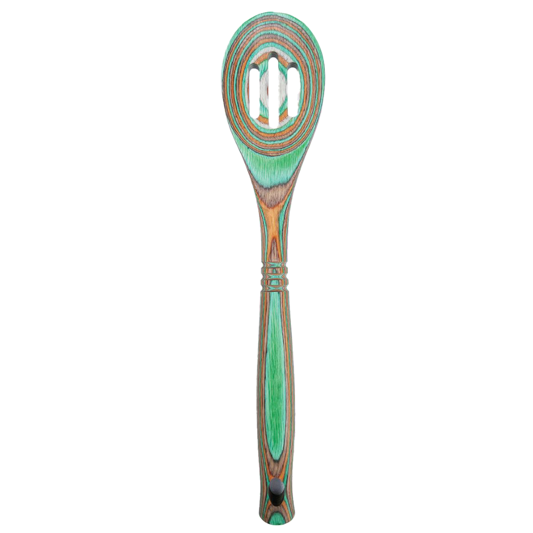 12" Mint Pakka Slotted Spoon