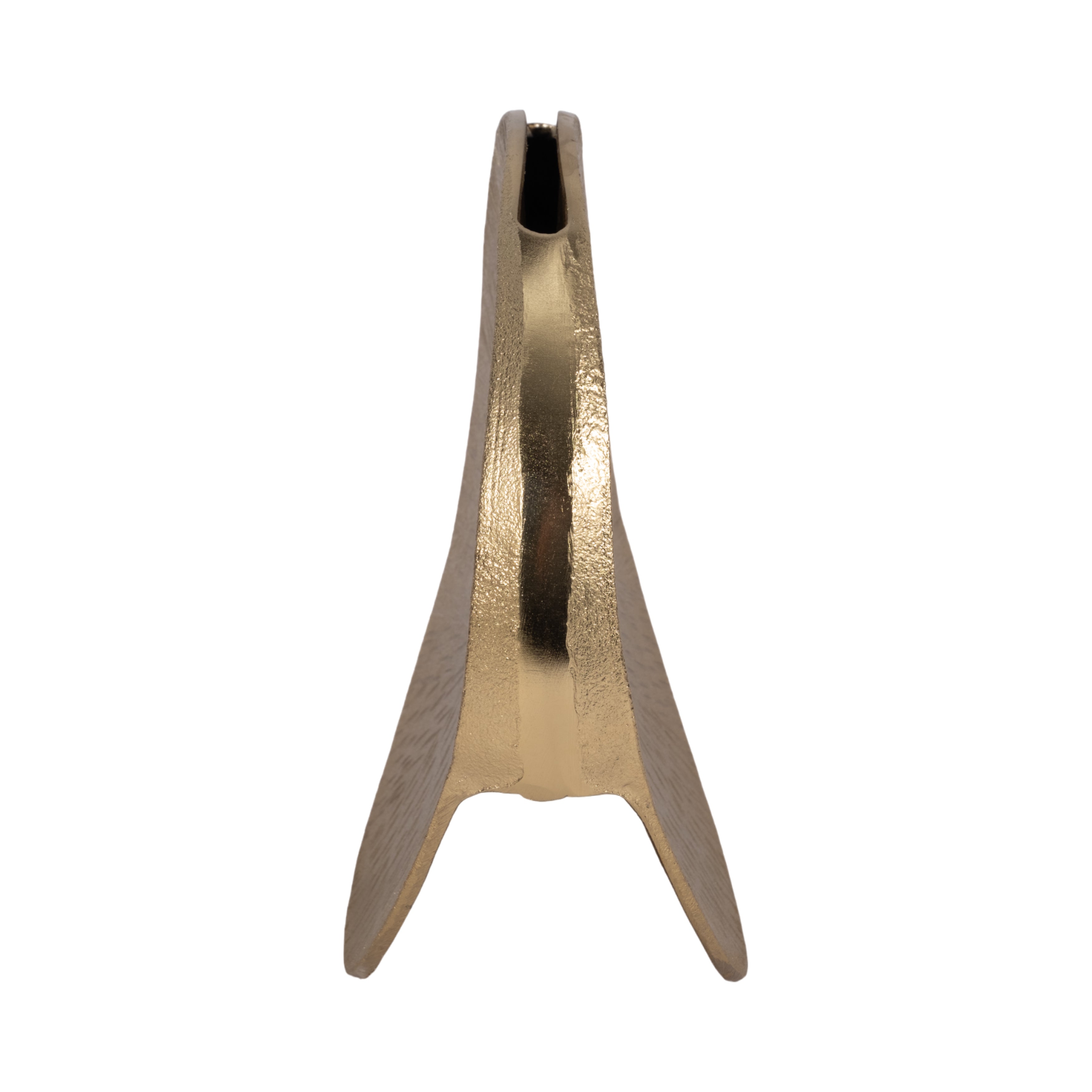 Metal, 12" Etched Oval Vase, Champagne - Decor Addict, LLC