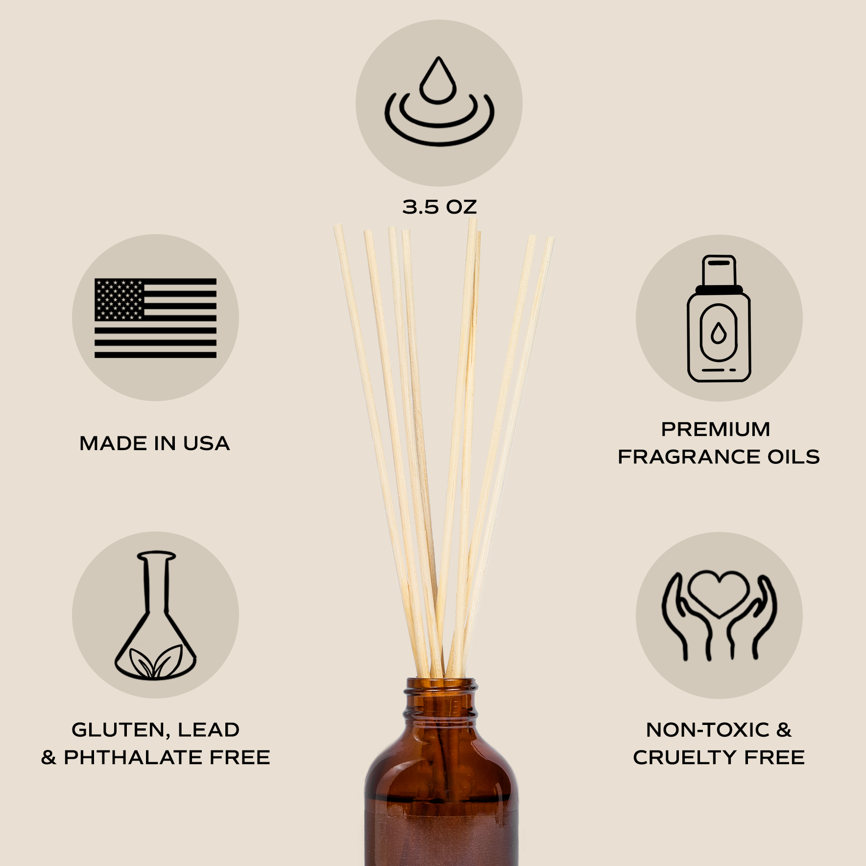 Warm and Cozy Amber Reed Diffuser - Decor Addict, LLC