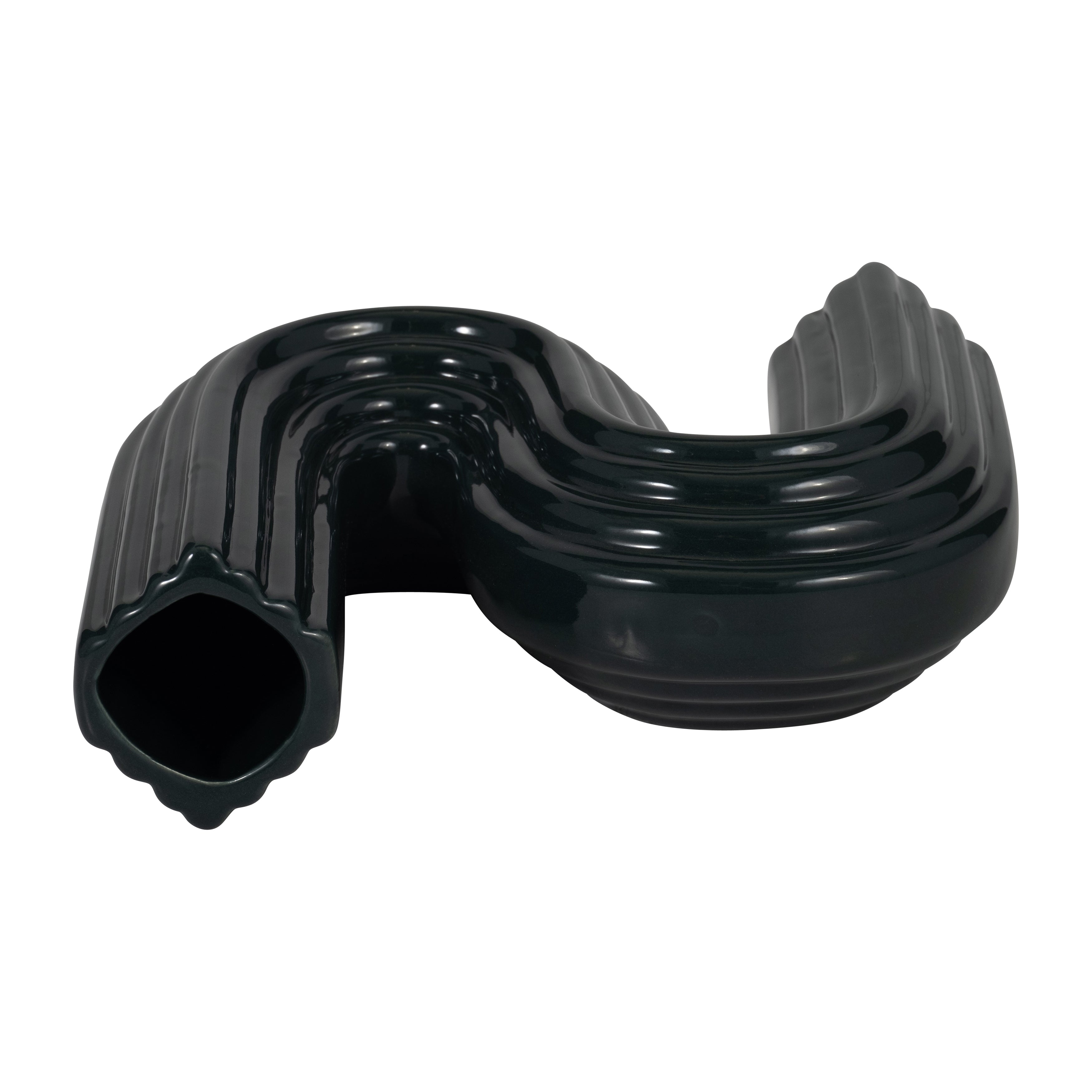 Cer, 6" Loopy Vase, Forest Green - Decor Addict, LLC