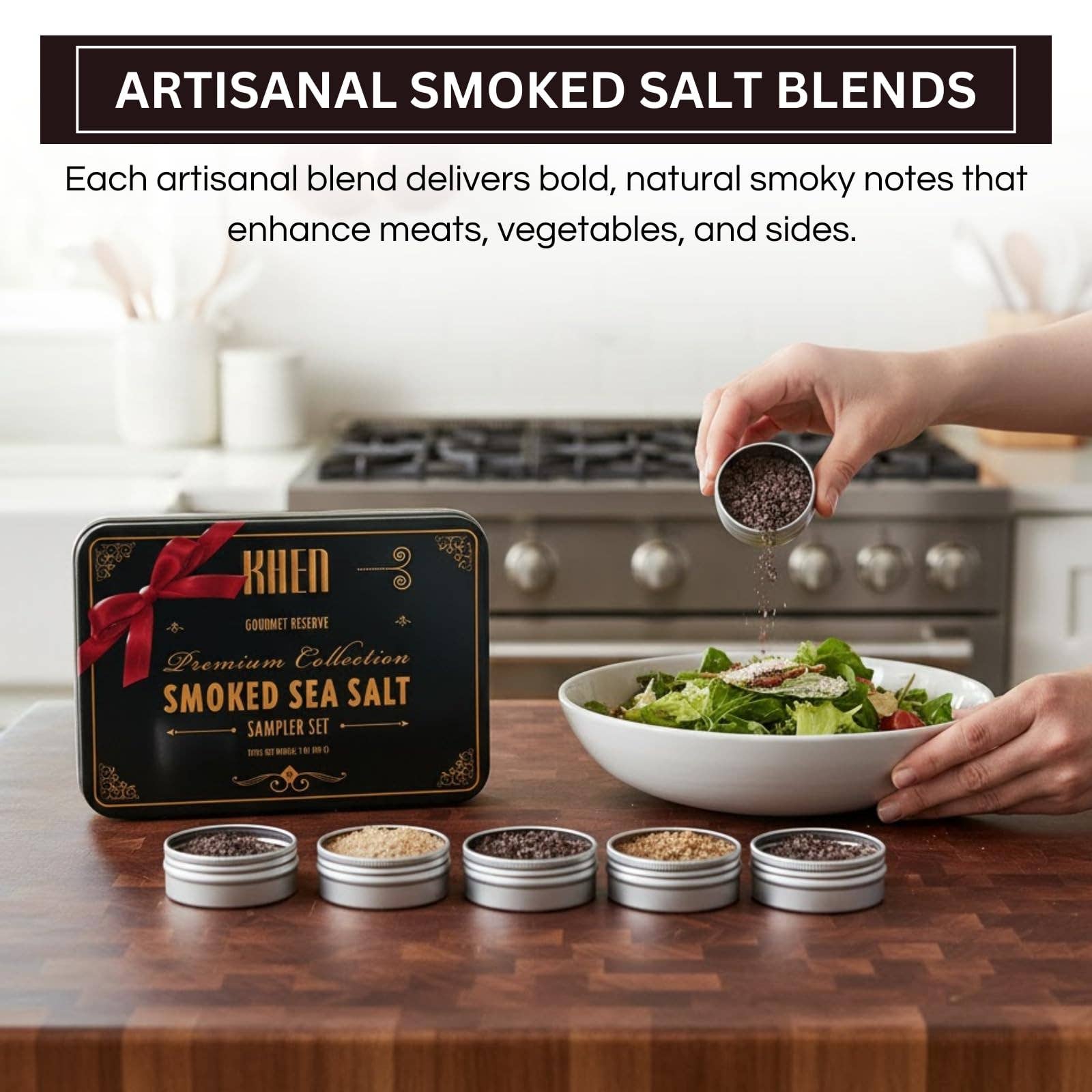Smoked Sea Salt Sampler Set – 5 Gourmet Varieties