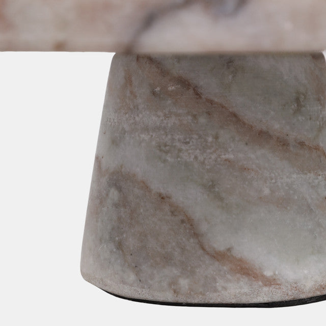 12x4" Torronto Marble Cake Stand, Brown/Ivory - Decor Addict, LLC