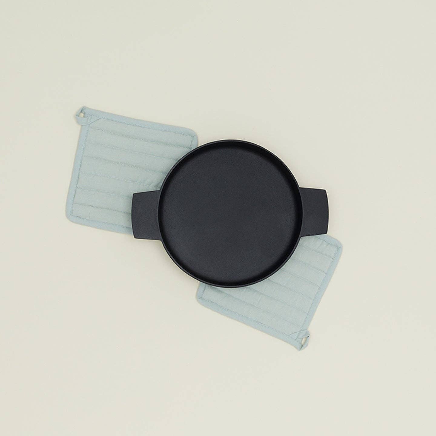 SIMPLE LINEN POT HOLDERS - SET OF 2: IVORY - Decor Addict, LLC