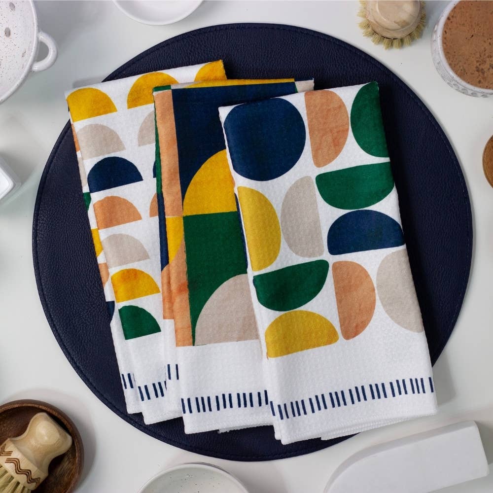 Geo Boho Colorblock Dish Towel - 16''x24'' - Decor Addict, LLC
