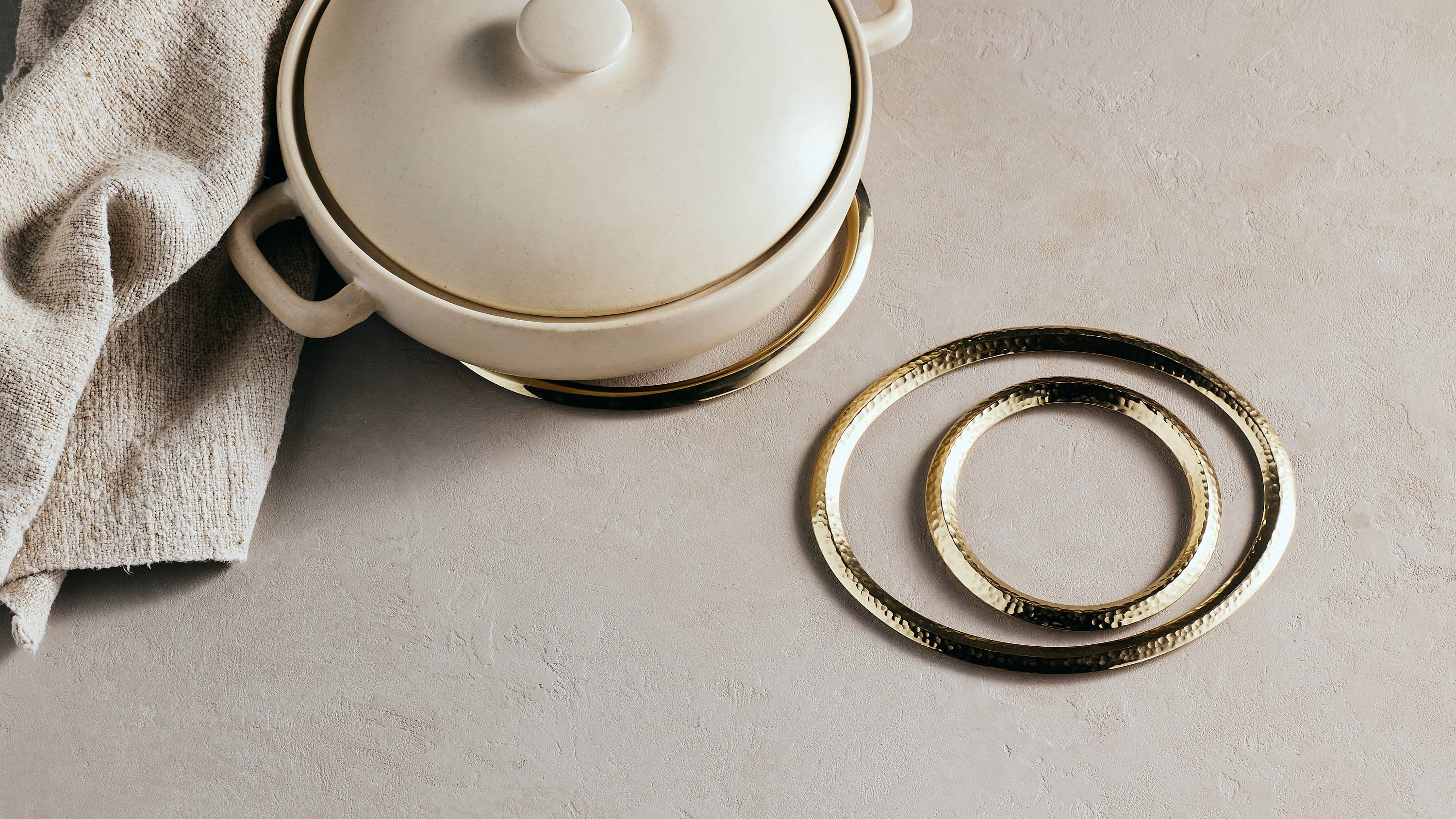 Aurum Hammered Trivet Assorted - Set of 2 - Decor Addict, LLC