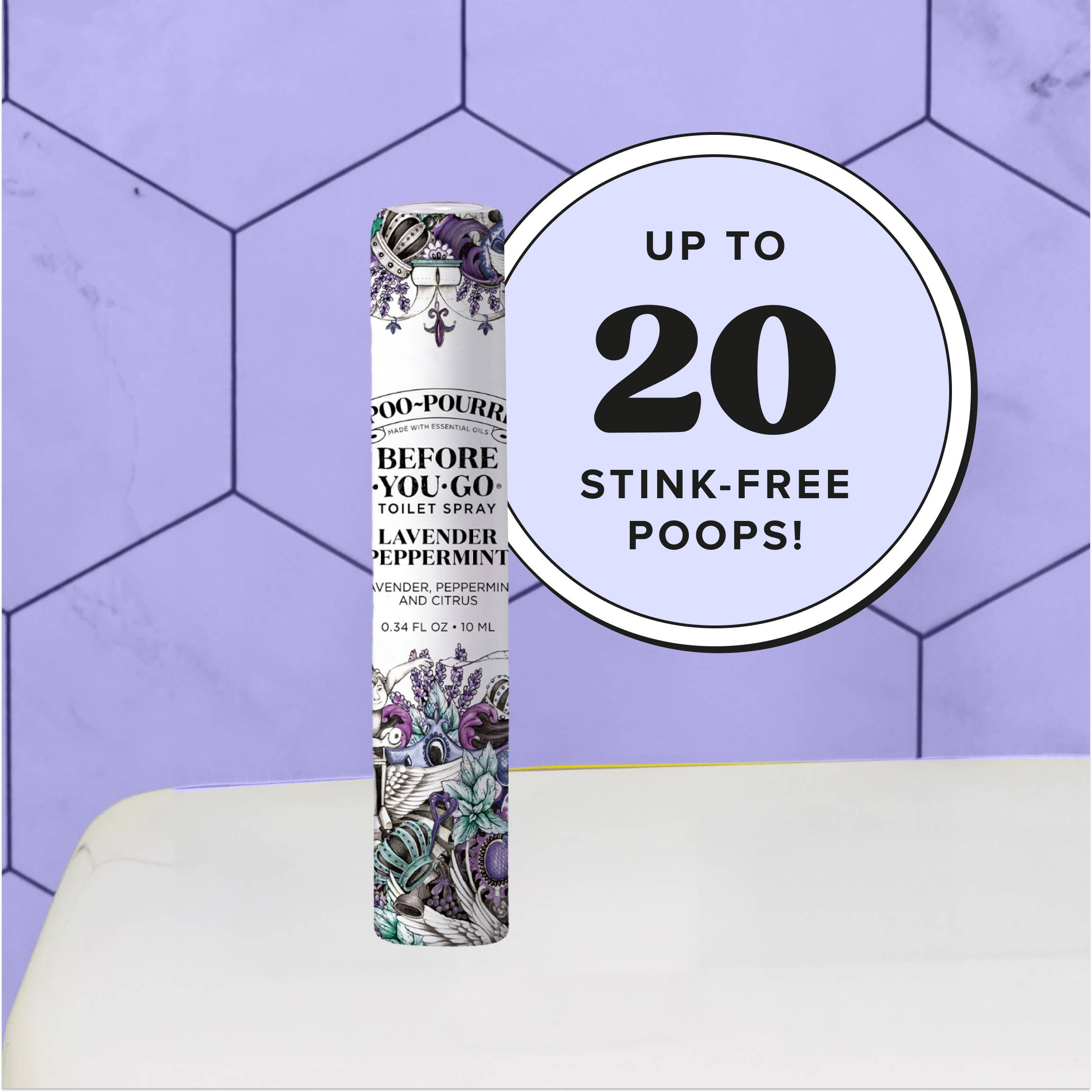 Poo~Pourri Lavender Peppermint 10mL Travel Size - Decor Addict, LLC