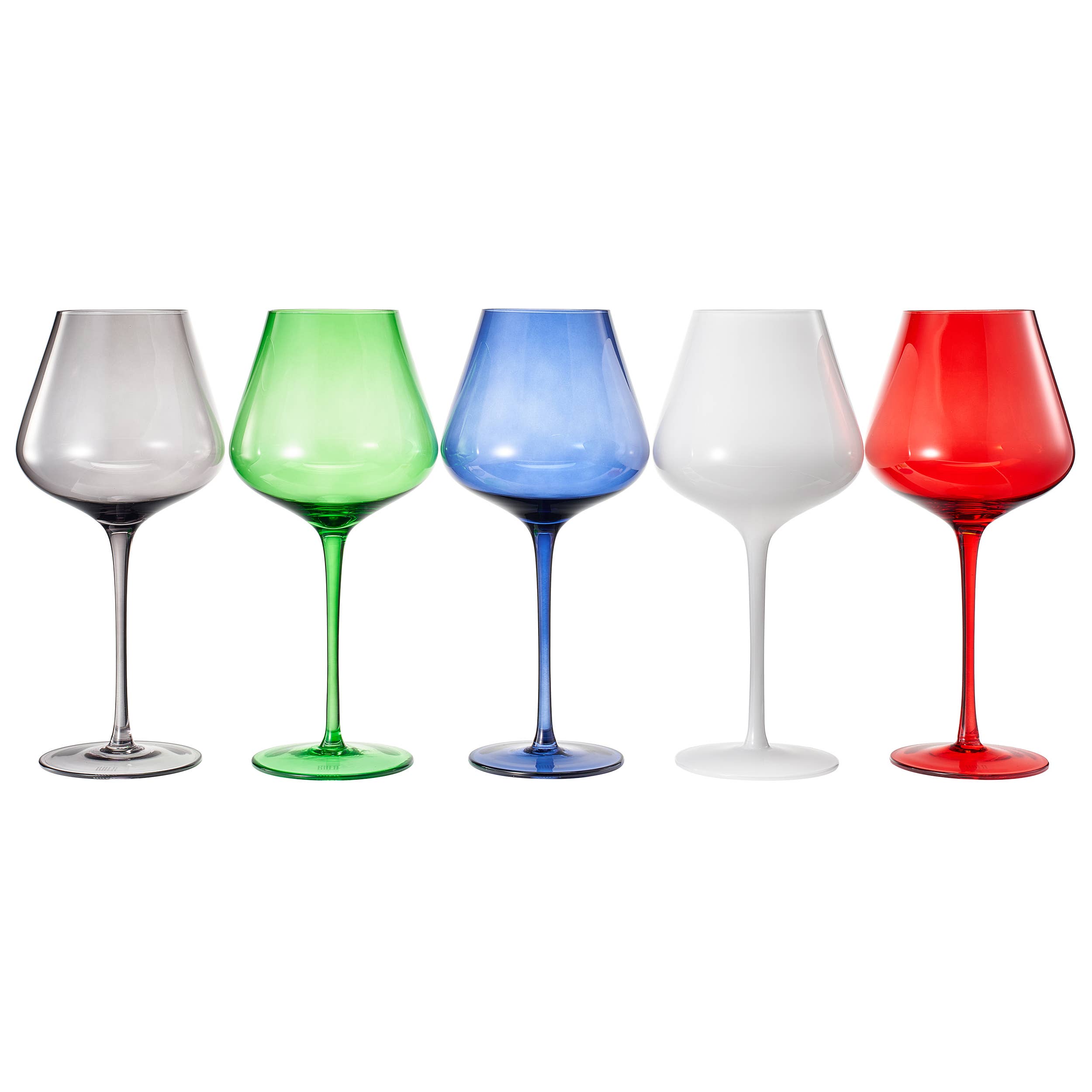 Colors of Paris, France, Wine Glassware | Set of 5, 20 OZ - Decor Addict, LLC