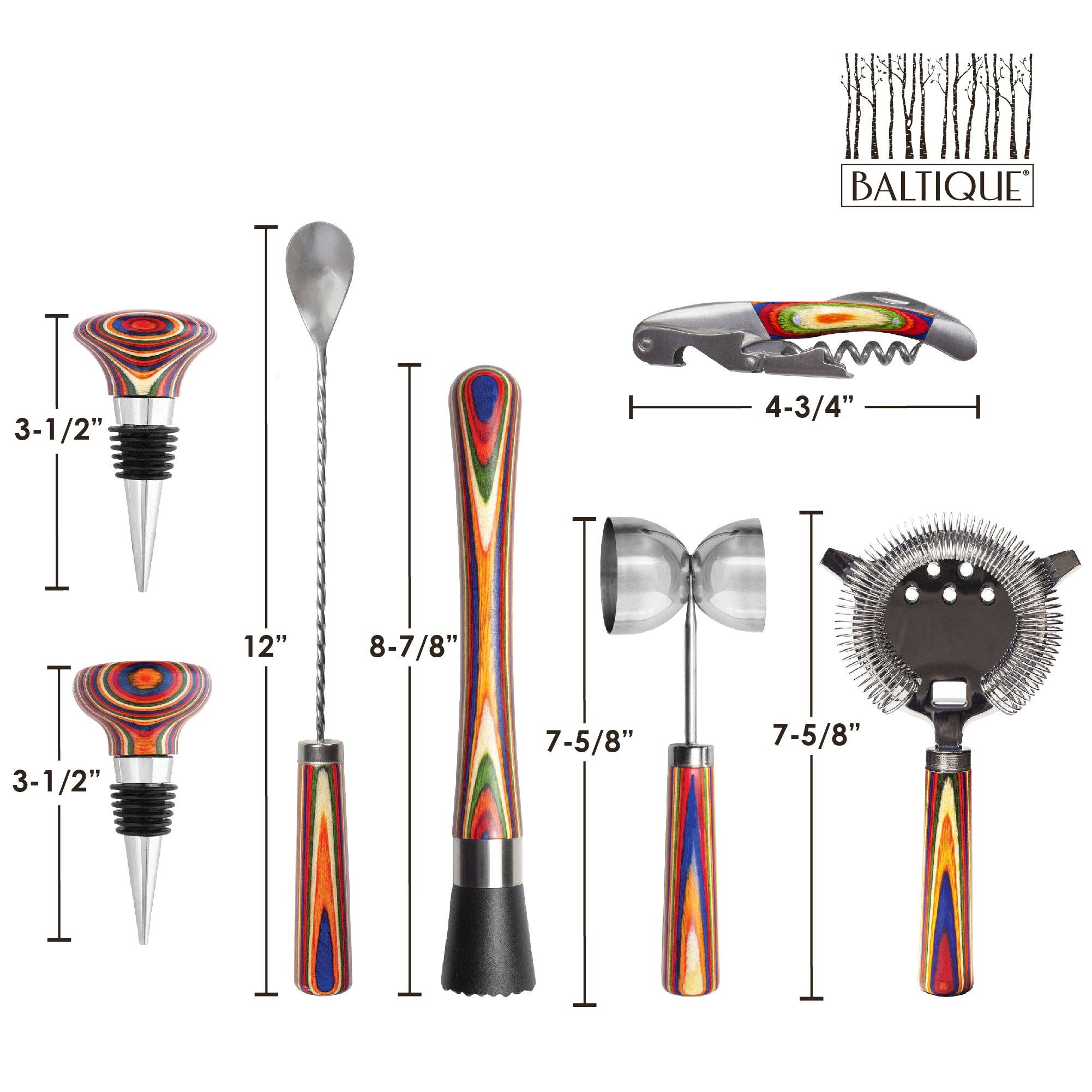 Baltique® Marrakesh Collection 7-Pc. Bartending Kit - Decor Addict, LLC