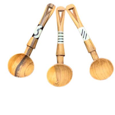 Multi-Purpose Vee - Shaped Wooden Scoop: Batik - Decor Addict, LLC