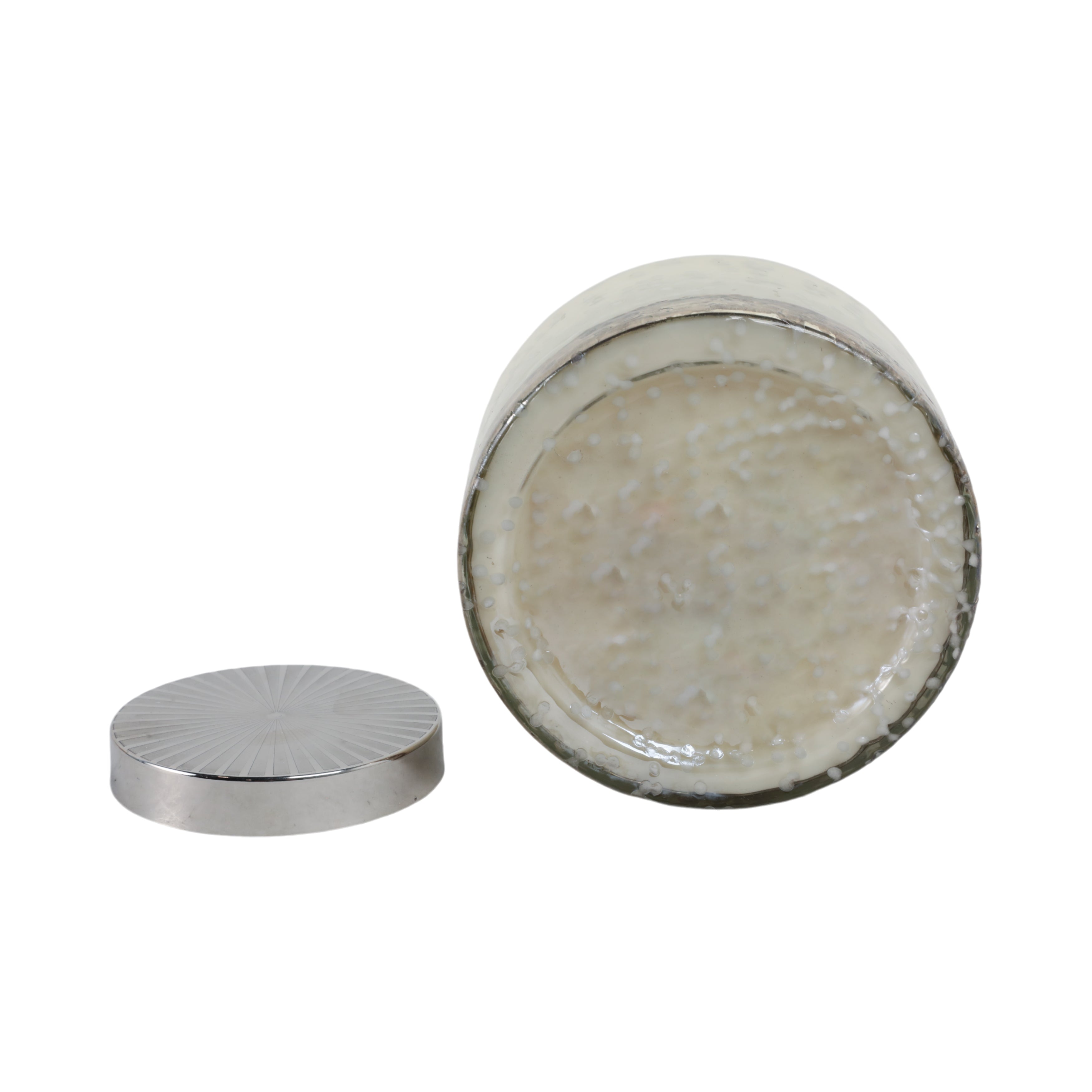 7" 71 Oz Lavender Speckle Lidded Candle, Lt Blue/s - Decor Addict, LLC