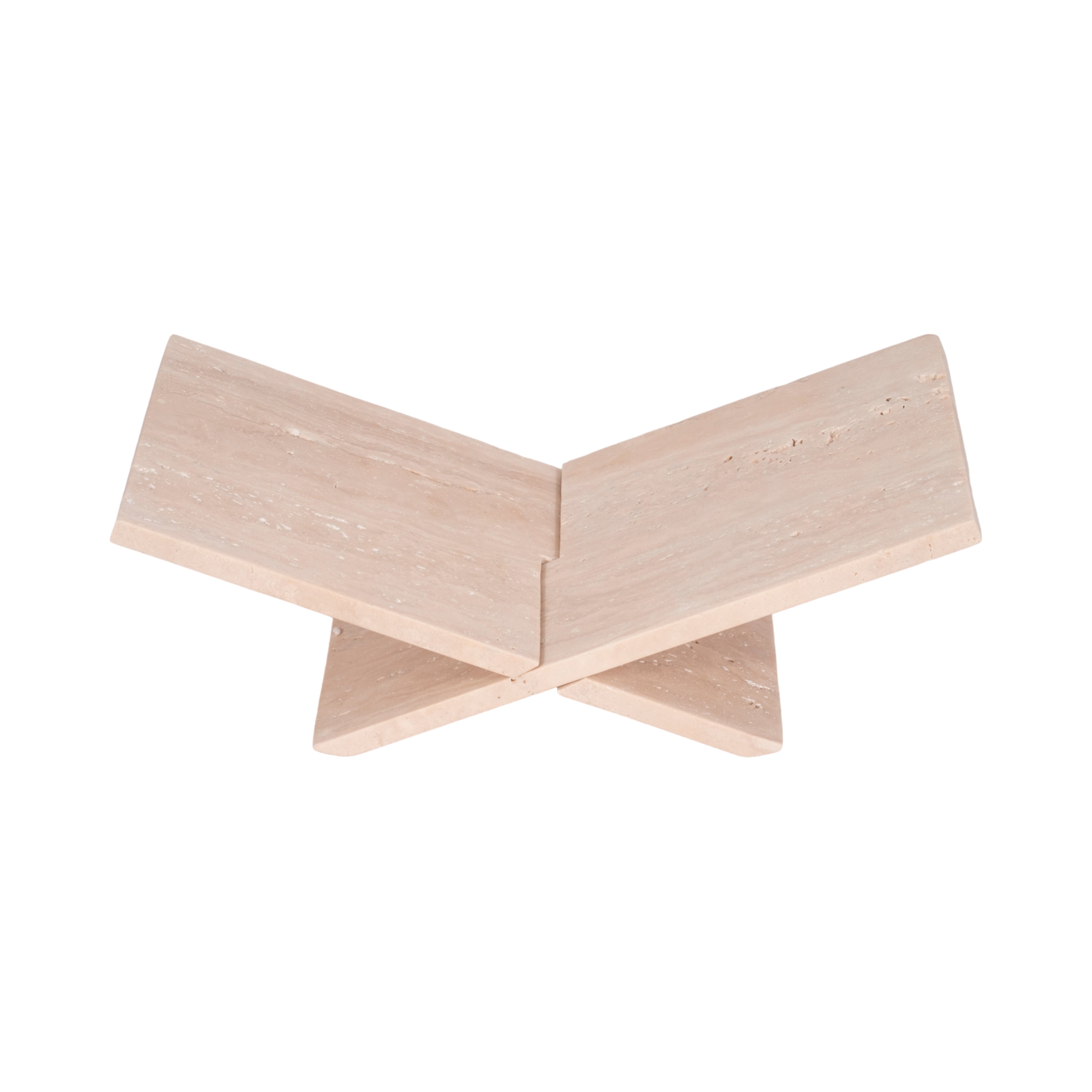 18" Travertine Bookstand, Tan, Kd - Decor Addict, LLC